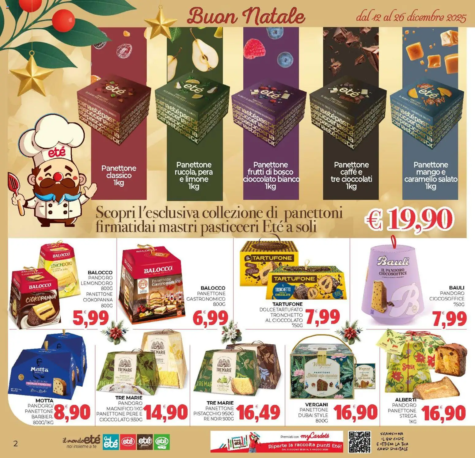 Volantino Eté del 12.12.2025 | Pagina: 2 | Prodotti: Caffè, Mango, Pandoro, Panettone