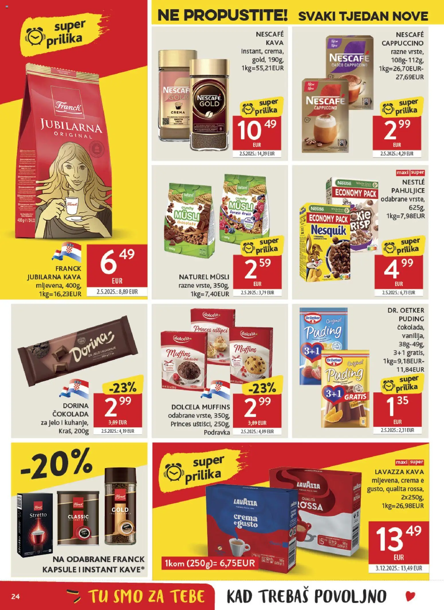 Konzum katalog | vrijedi od 21.01.2026 | Stranica: 24 | Proizvodi: Nescafe, Podravka, Musli, Nesquik