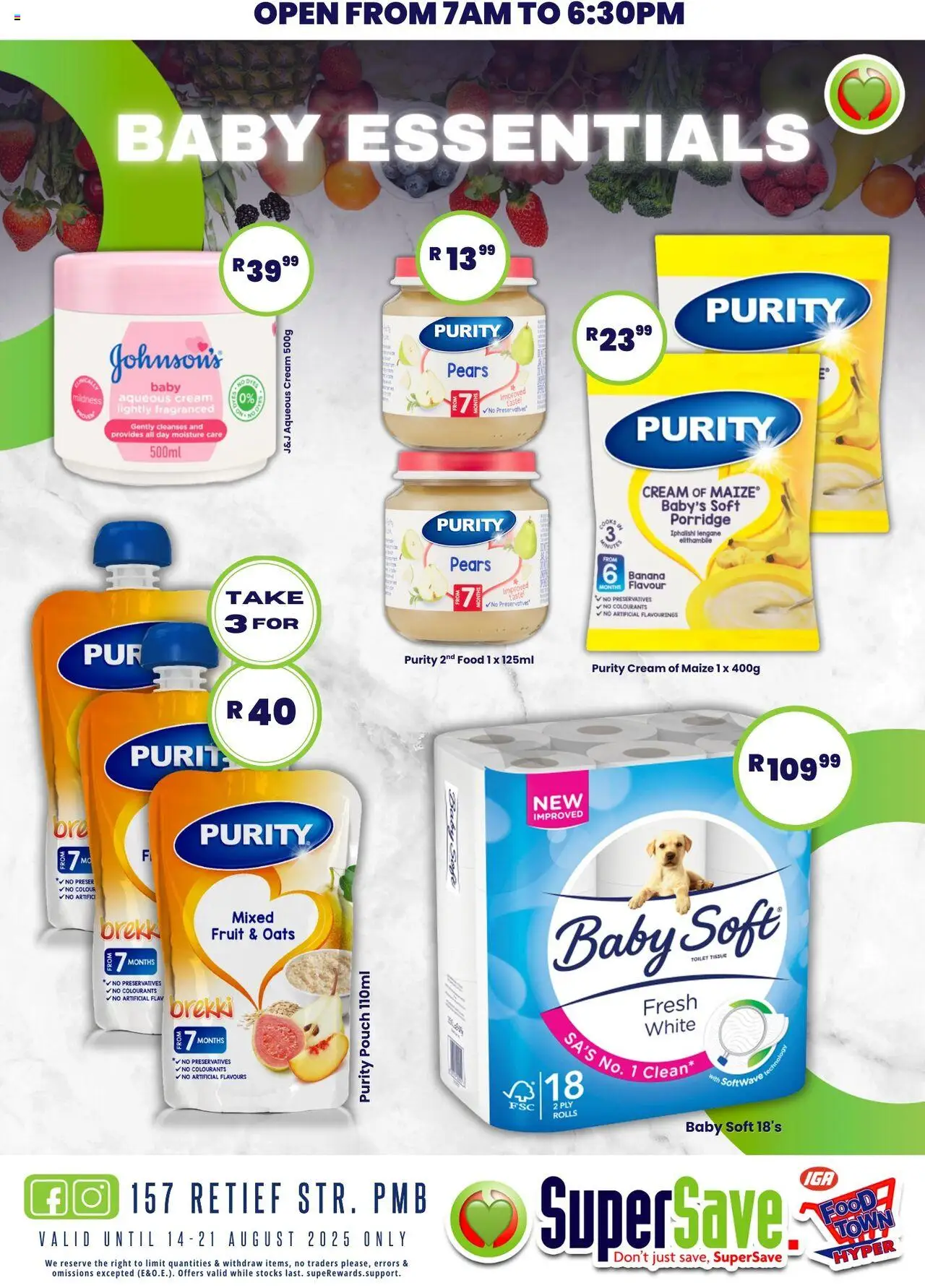 Super Save Specials │ valid from 14.08.2025 | Page: 13 | Products: Pears, Oats, Fruit, Dye