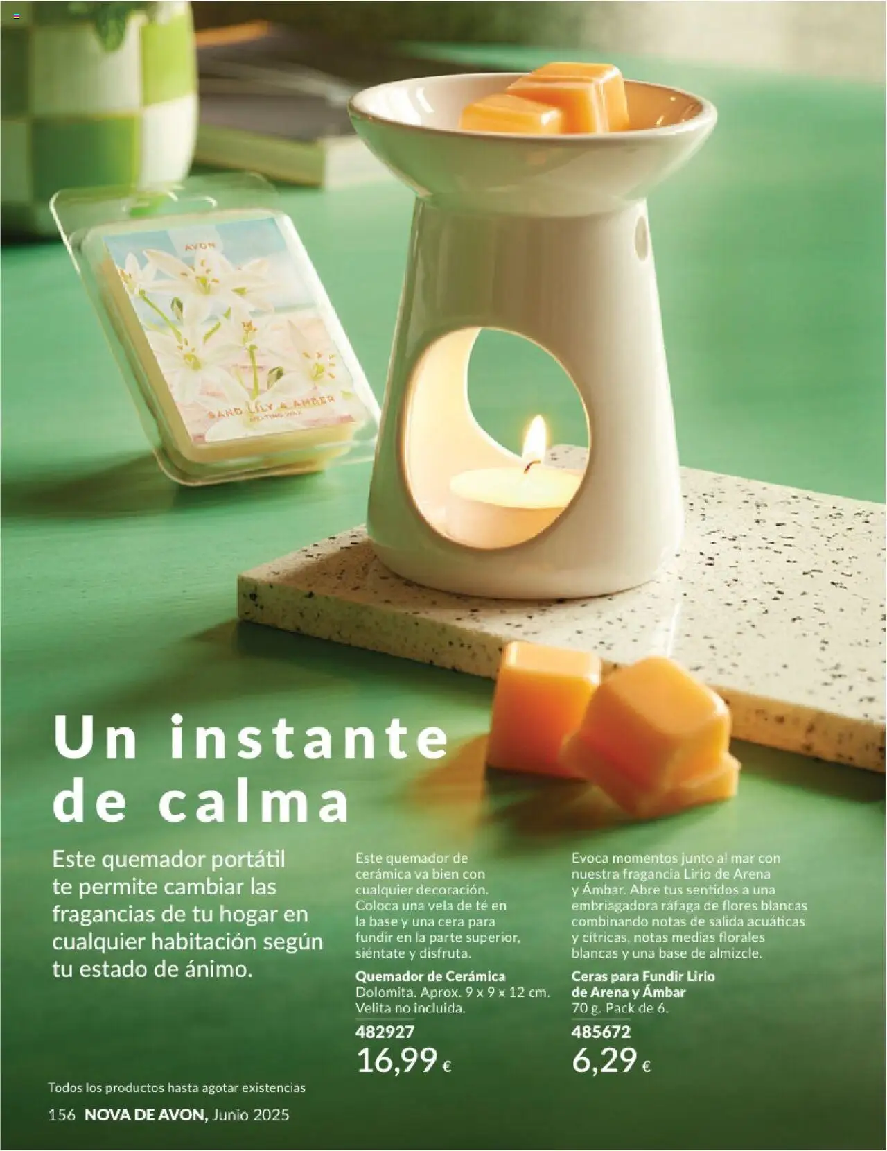 Catálogo AVON campaña 6 │ válido desde el 01.06.2025 | Página: 156 | Productos: Fragancia, Medias, Vela, Quemador