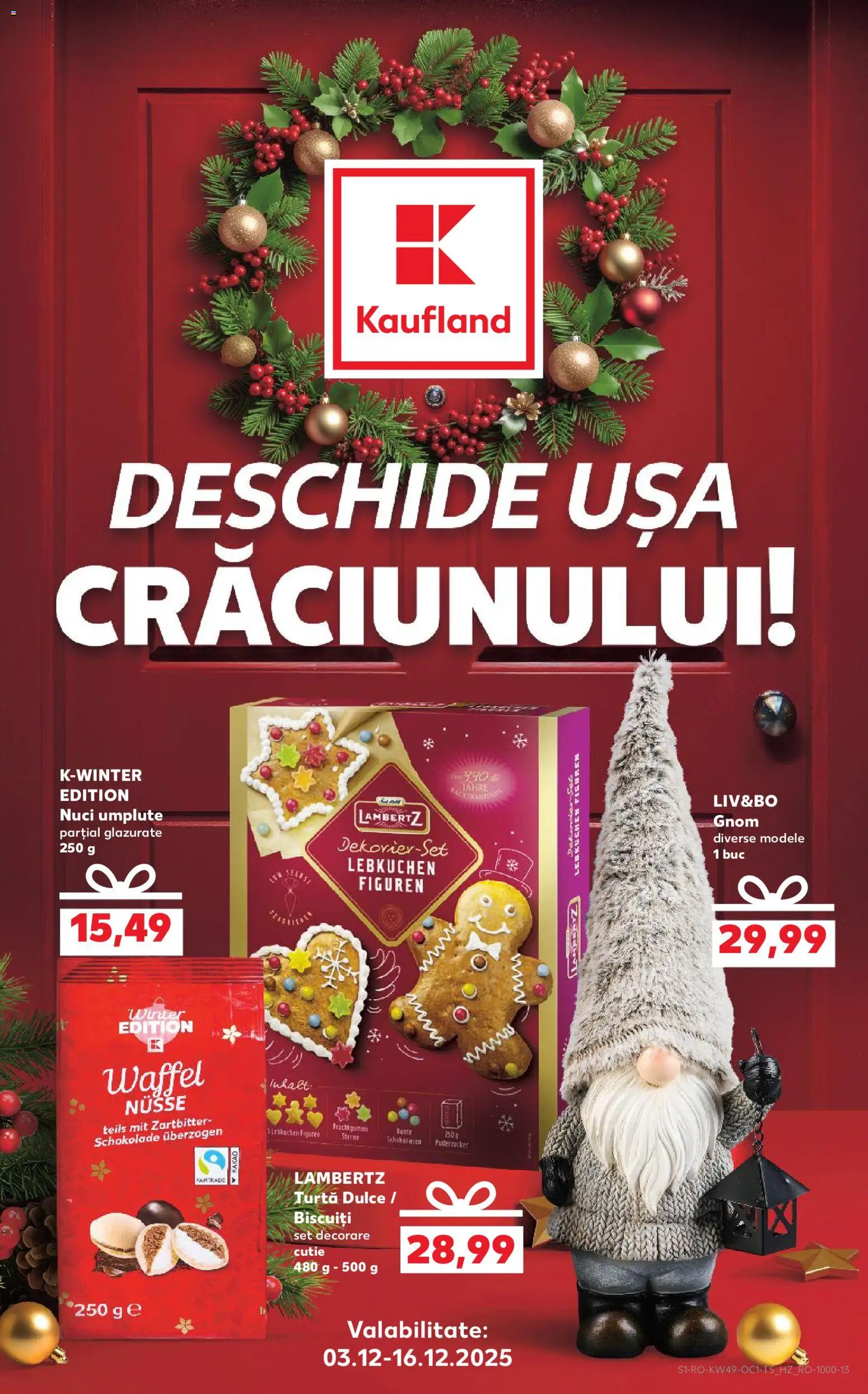Noul catalog Kaufland – valabil de la 03.12.2025 | Pagină: 1 | Produse: Cutie, Ușă, Biscuiți, Turtă dulce