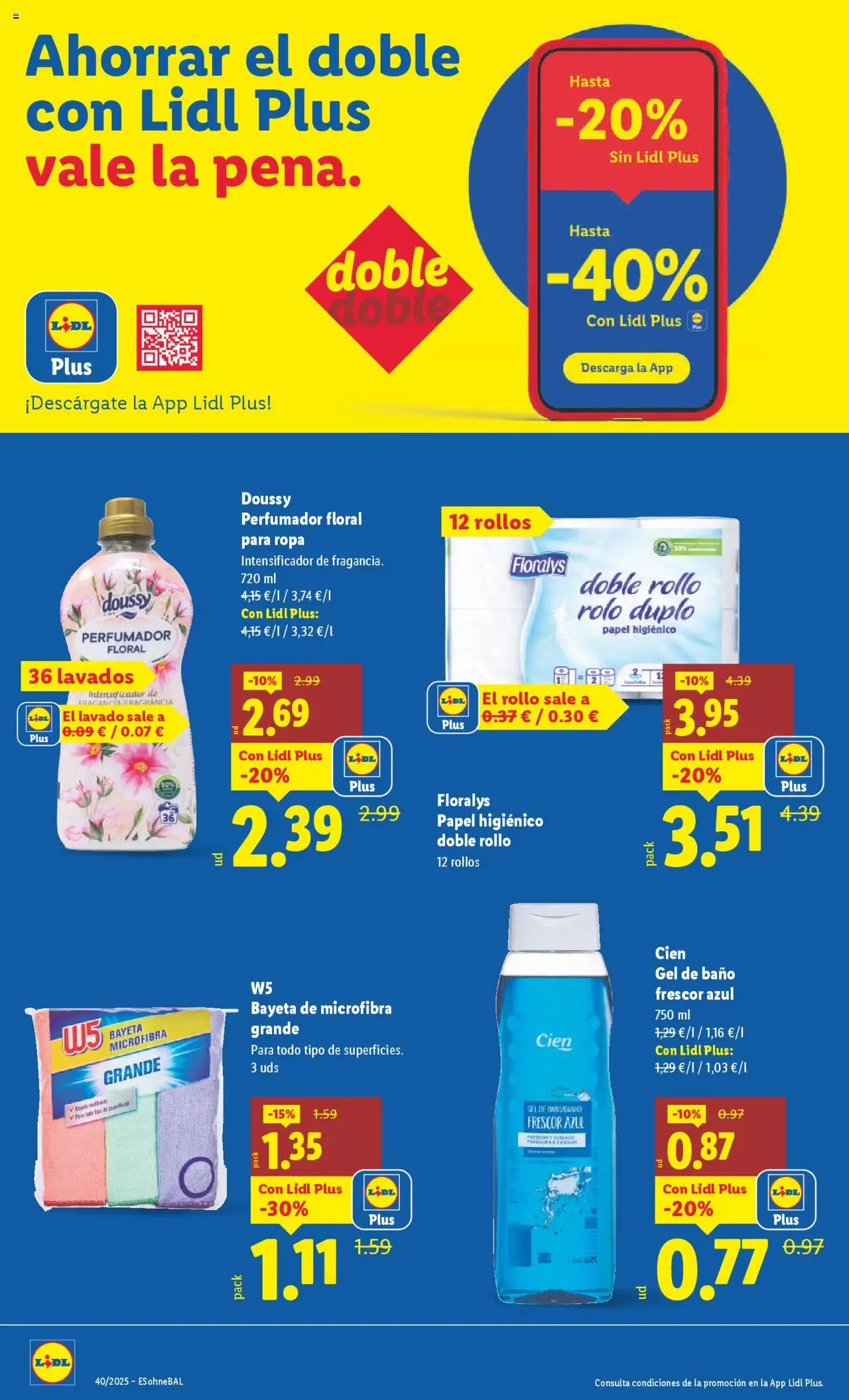 Lidl folleto │ válido desde el 29.09.2025 | Página: 10 | Productos: Gel de baño, Papel higienico, Ropa, Baño