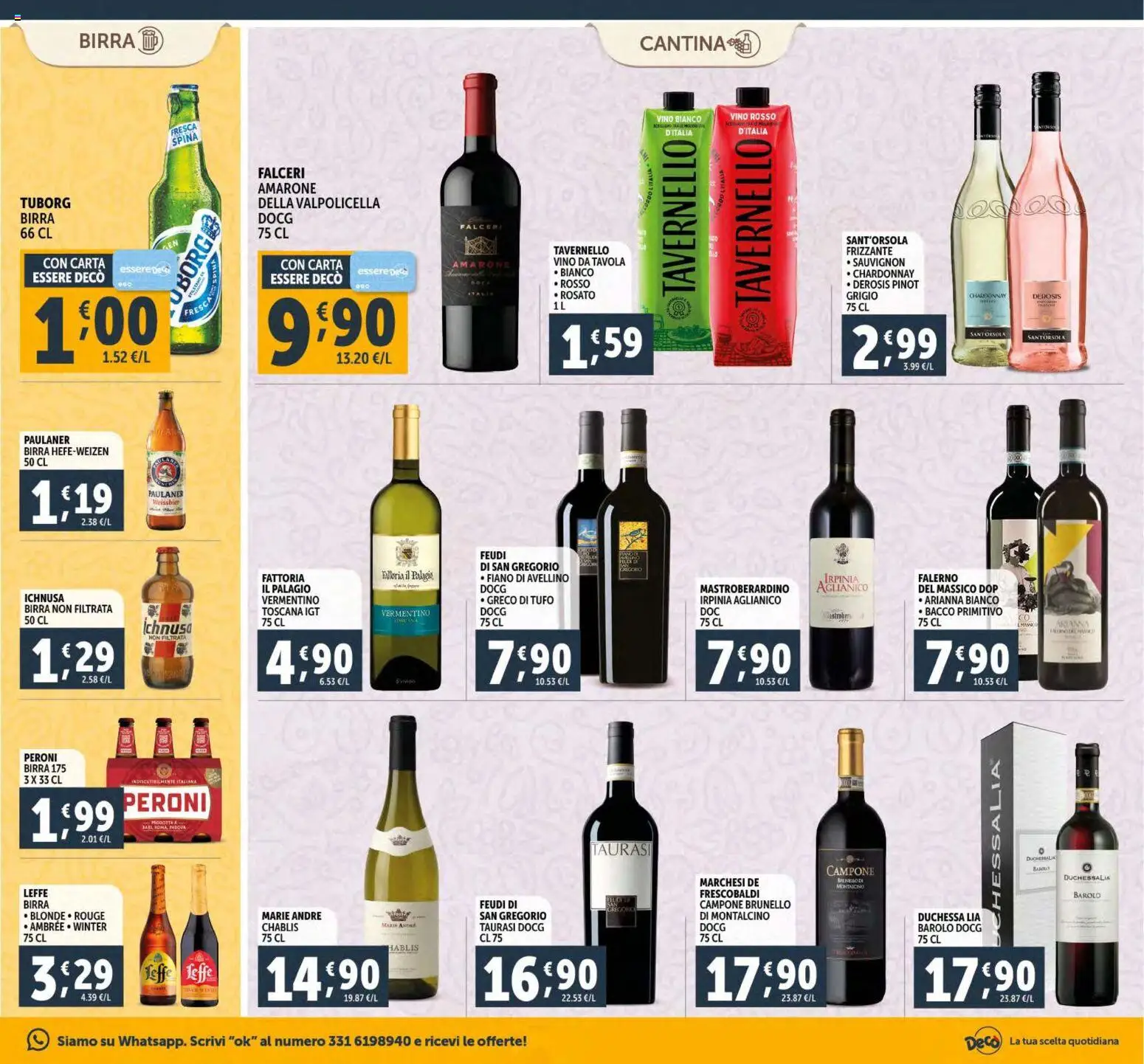 Volantino Decò del 15.12.2025 | Pagina: 25 | Prodotti: Birra, Vino, Vino rosso, Vino bianco