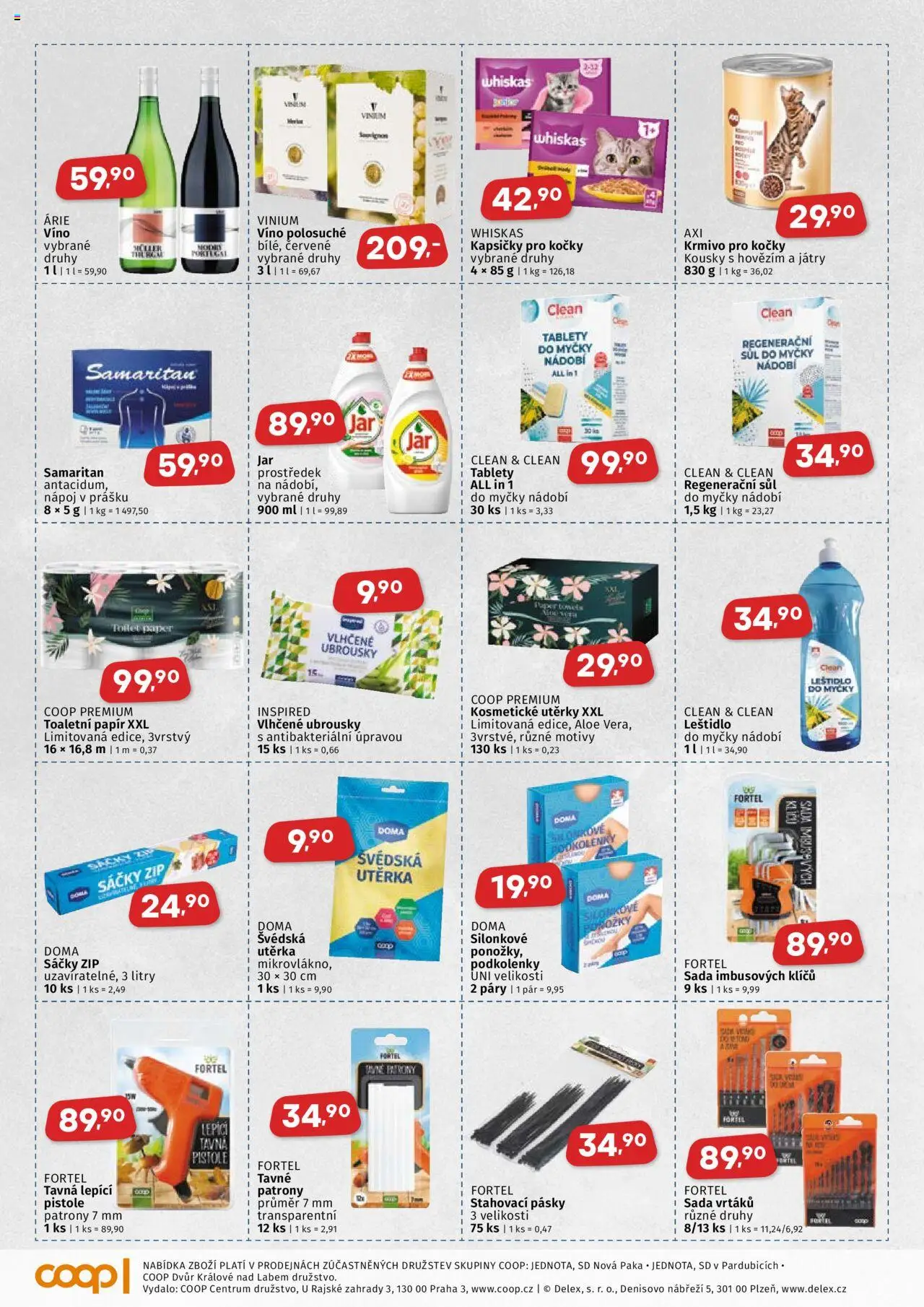 Coop leták - Východočeský region od 27.08.2025 | Strana: 4 | Produkty: Nádobí, Whiskas, Toaletní papír, Sůl do myčky