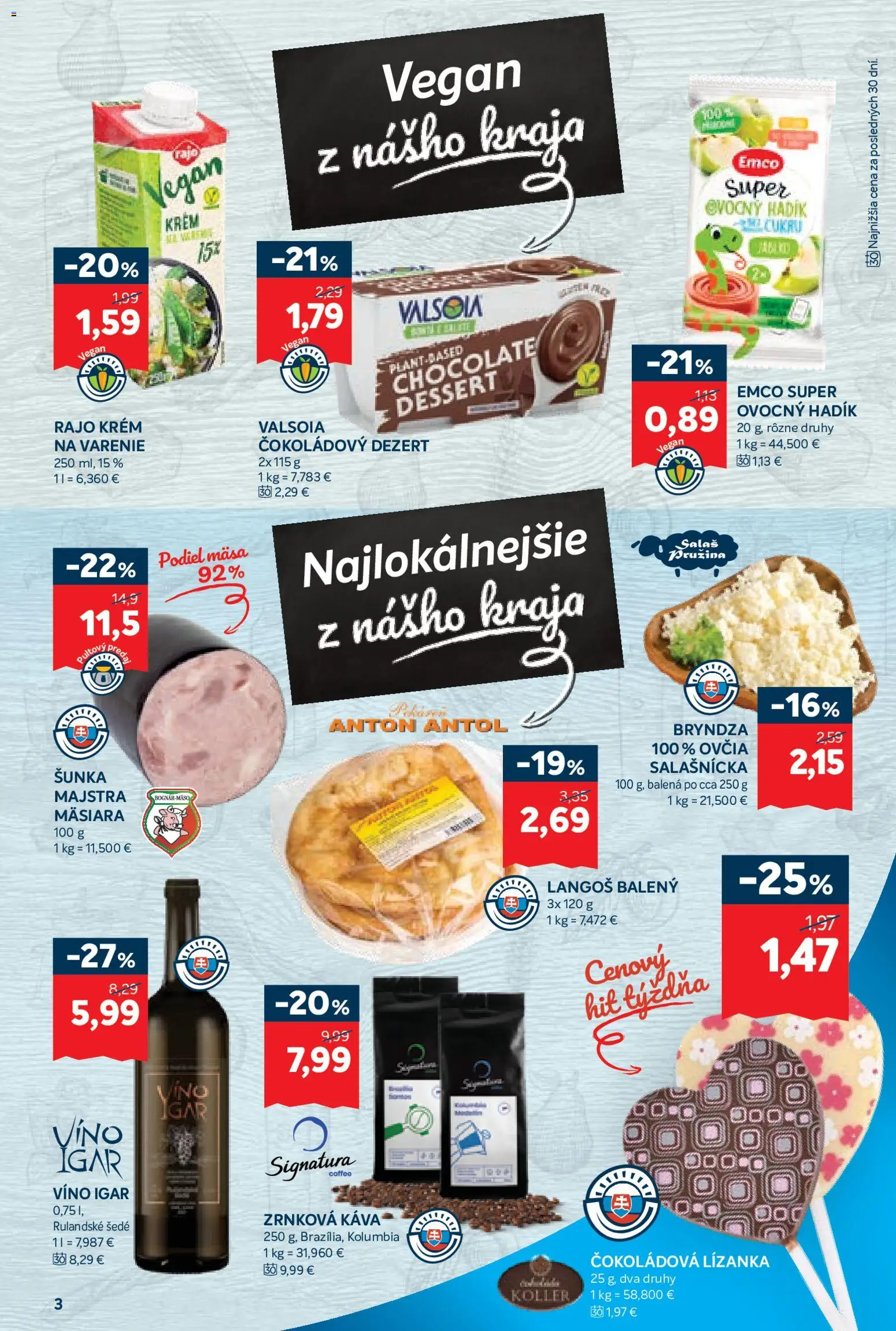 Nové Kraj akcie – leták je platný od 05.03.2026 | Strana: 5 | Produkty: Káva, Šunka, Bryndza, Zrnková káva