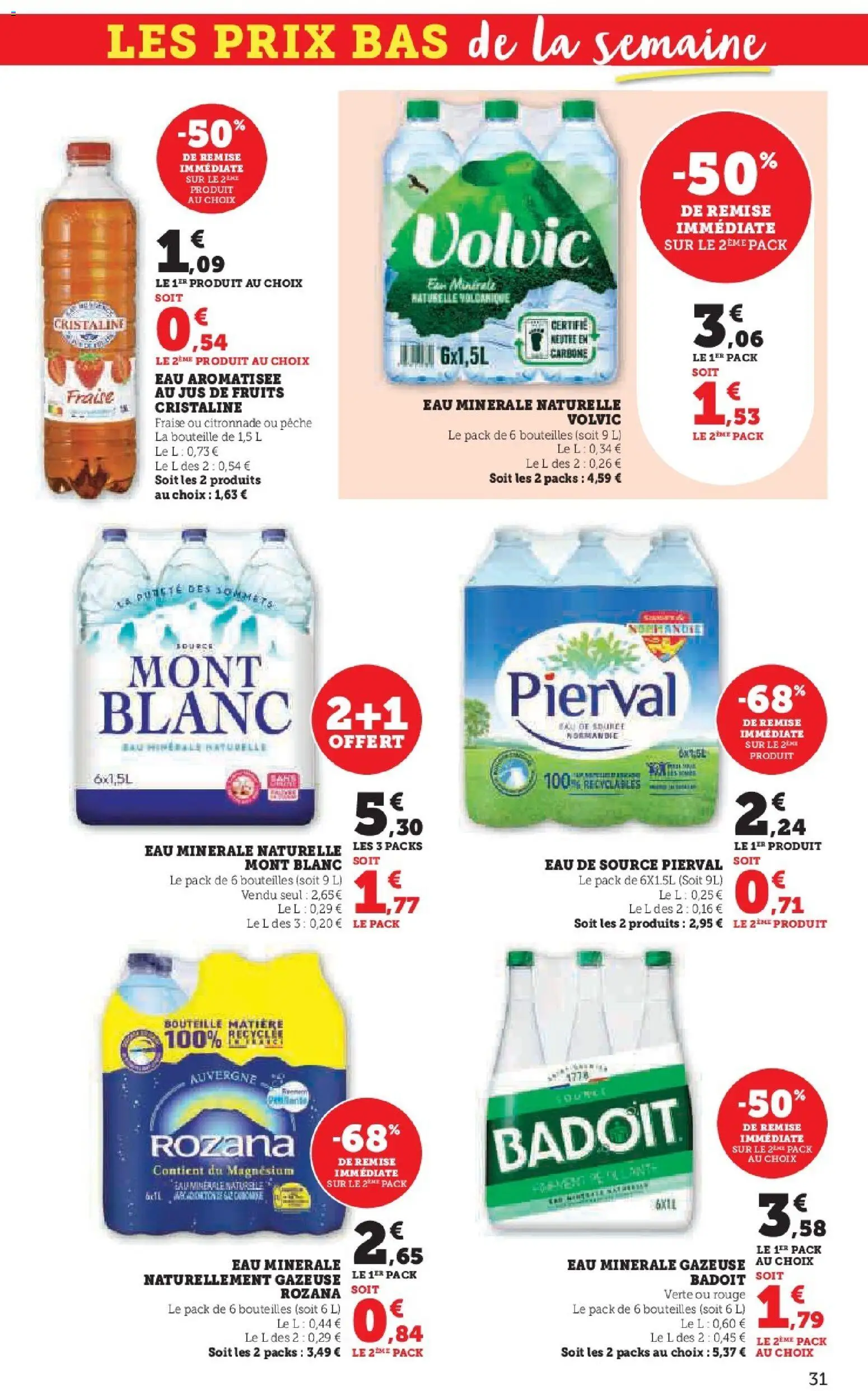 {H1} | Page: 31 | Produits: Eau minérale, Fraise, Pêche, Eau minérale naturelle