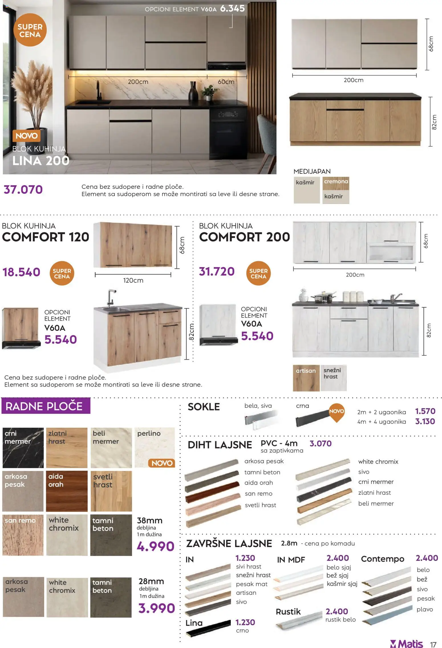Matis katalog - važi od 01.03.2026 | Strana: 17 | Proizvode: Kuhinja, Orah