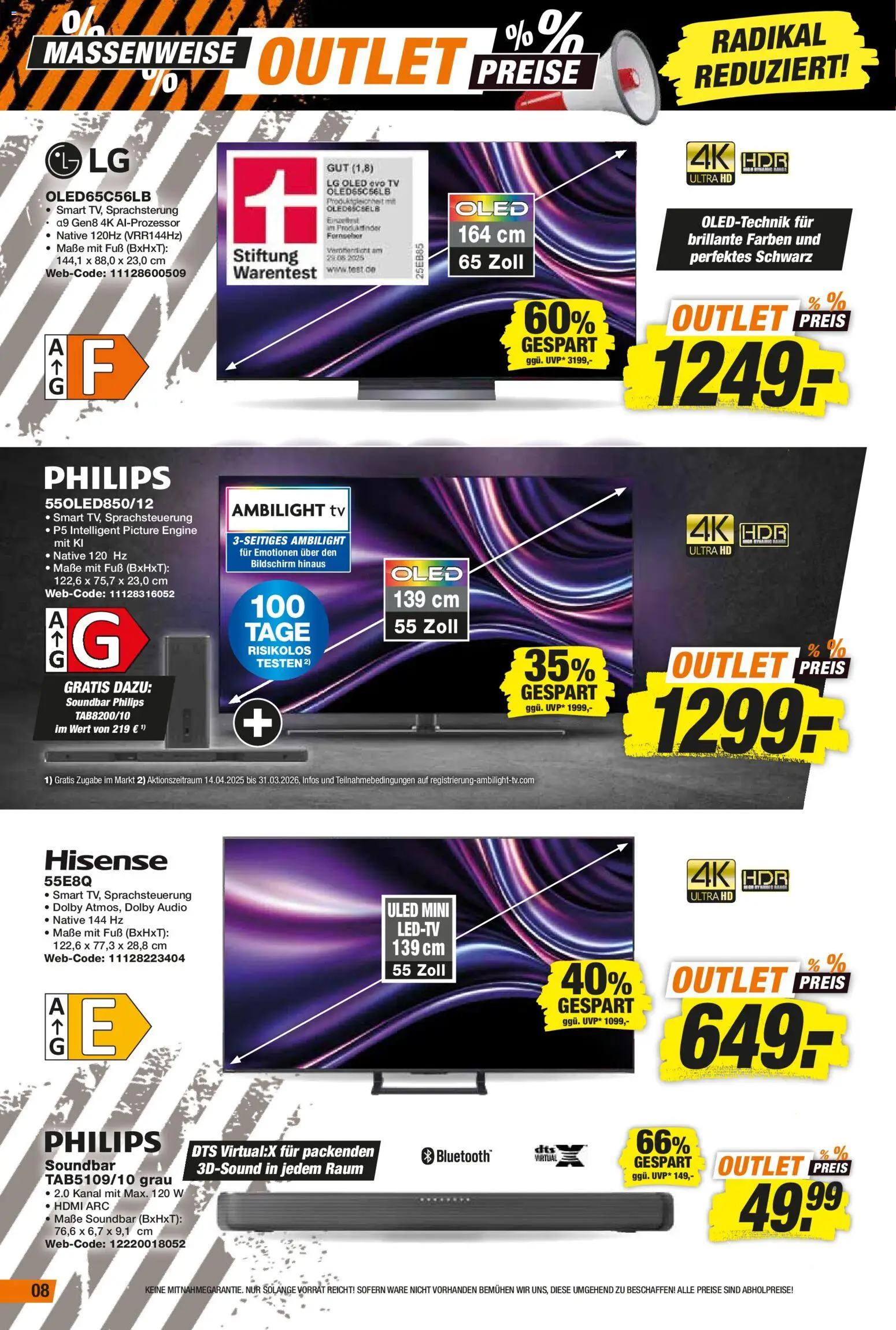 Expert Prospekt 	 – gültig ab 09.01.2026 | Seite: 8 | Produkte: LG, Hisense, Soundbar, TV