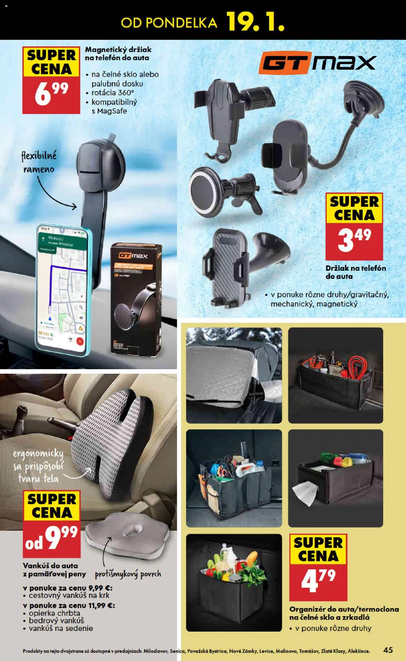 Nové Biedronka akcie – leták je platný od 15.01.2026 | Strana: 45 | Produkty: Organizér, Vankúš, Telefón