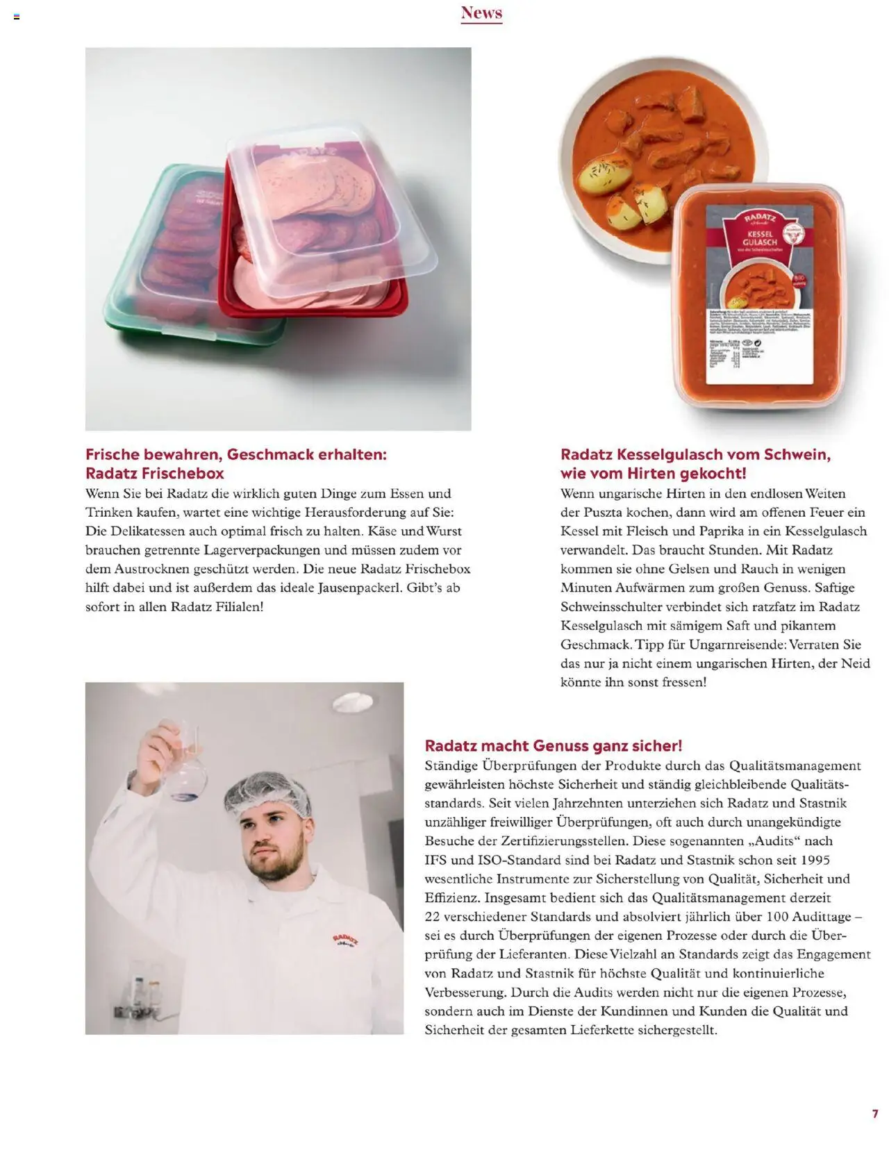 Radatz Schmeckt gültig ab 28.07.2025 | Seite: 7 | Produkte: Wurst, Käse, Saft