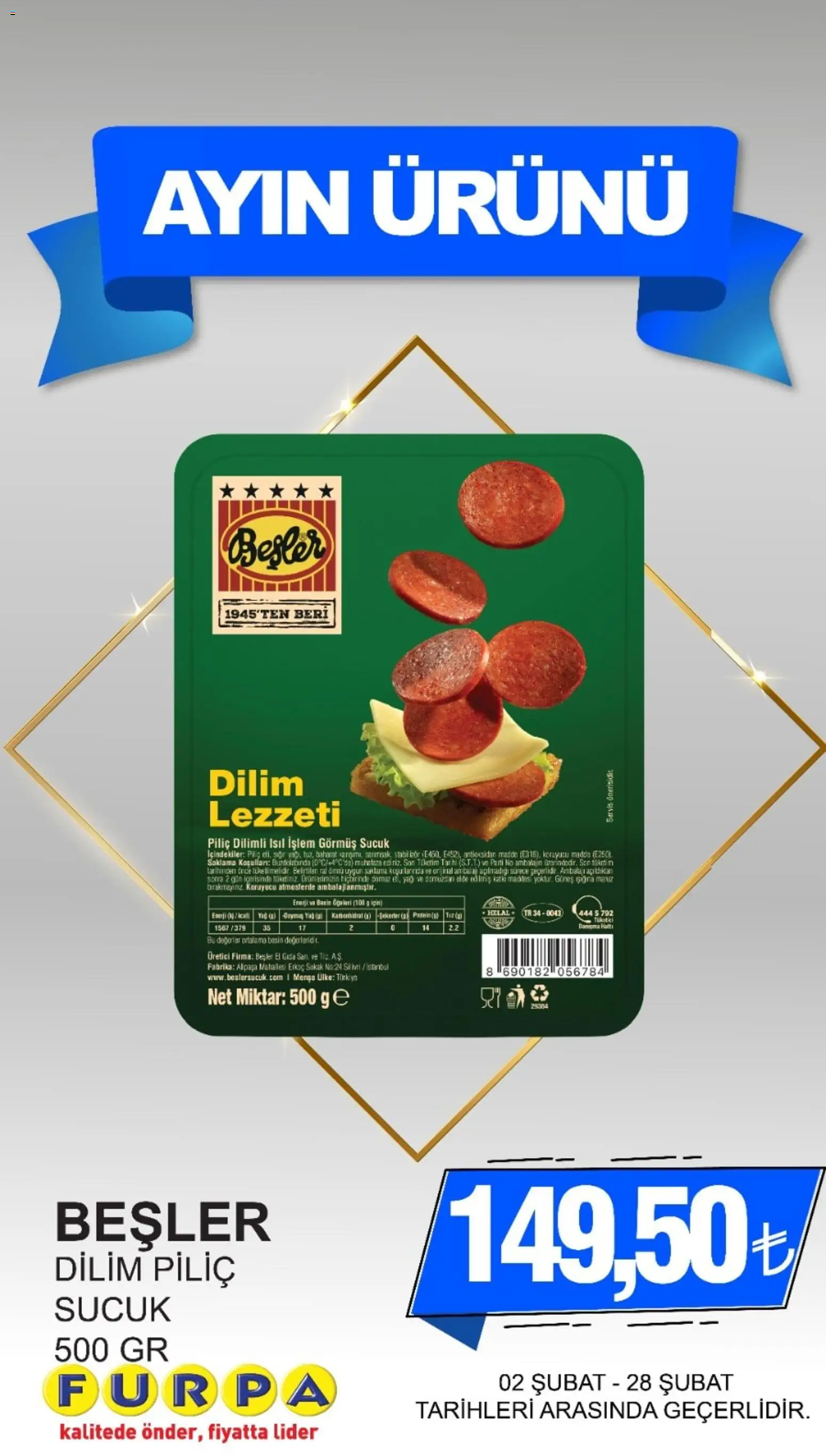 Furpa Katalog Ayın Ürünleri - 02.02.2026 tarihinden itibaren geçerlidir | Sayfa: 25 | Ürünler: Yağ, Baharat, Piliç, Sucuk