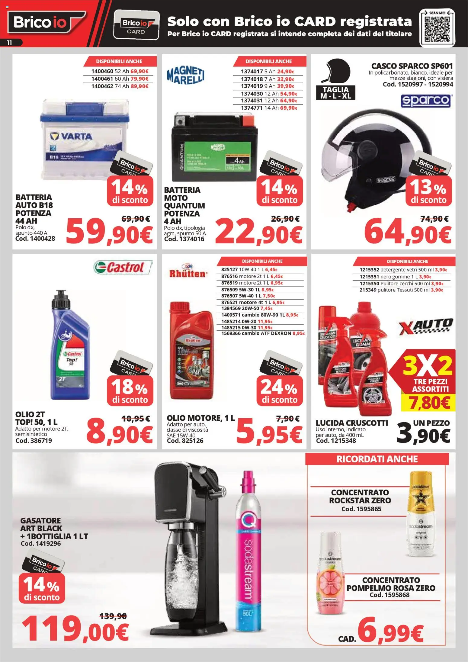 Volantino Brico io del 02.04.2026 | Pagina: 11 | Prodotti: Gasatore, Pompelmo, Olio, Polo