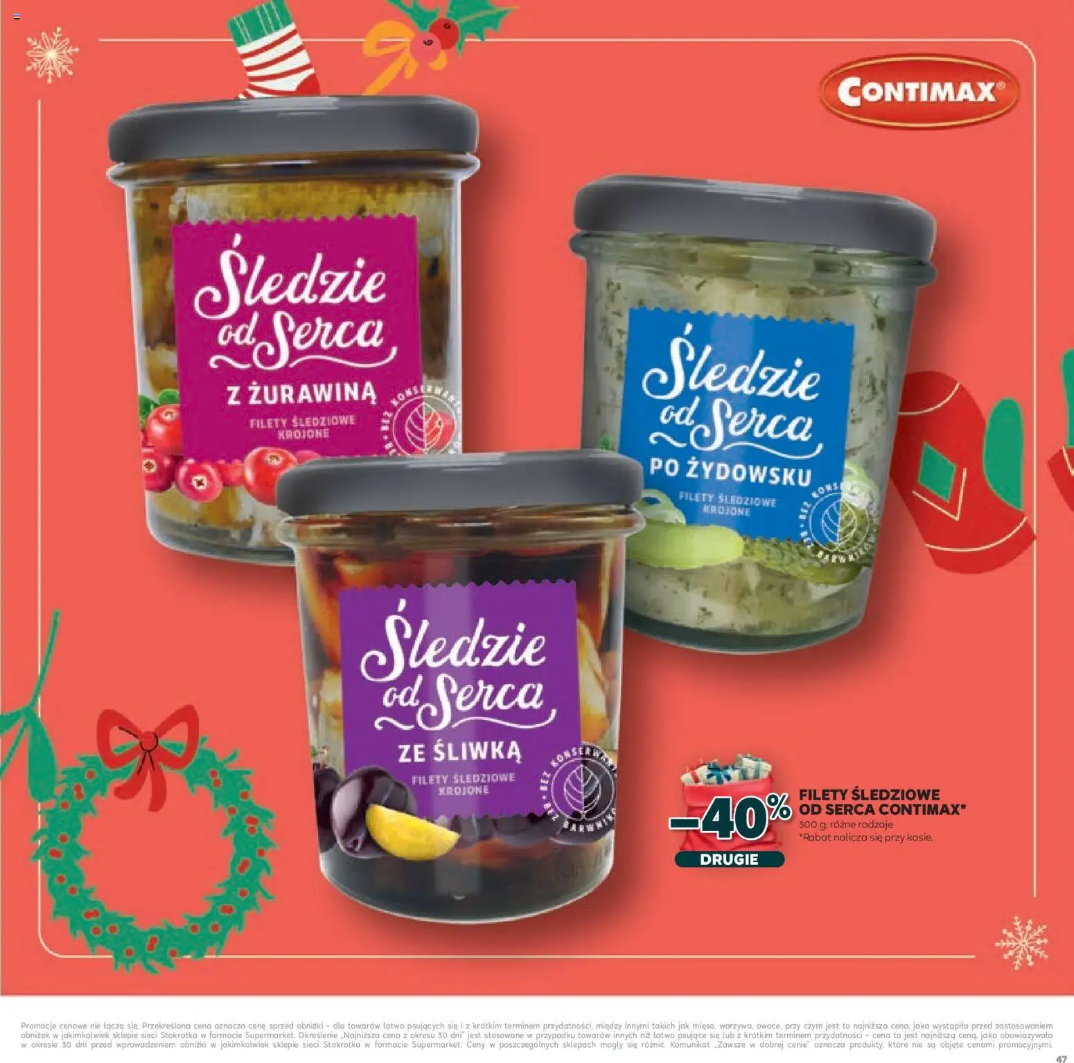 Stokrotka Gazetka - Mikołajki od 20.11.2025 | Strona: 47 | Produkty: Stokrotka, Śledzie z żurawiną, Żurawina