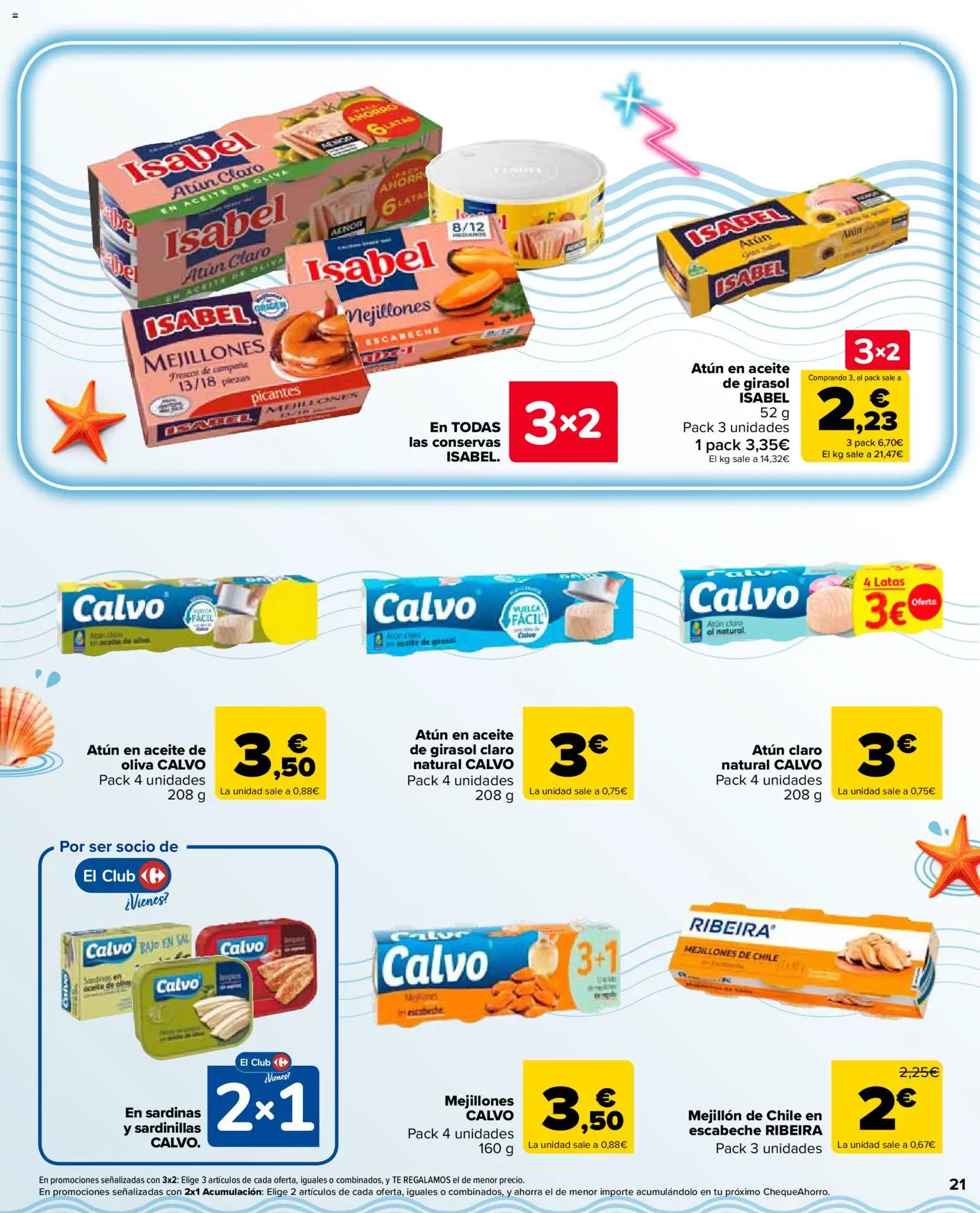 Carrefour Market folleto │ válido desde el 24.03.2026 | Página: 21 | Productos: Sardinillas, Aceite, Aceite de oliva, Atún claro
