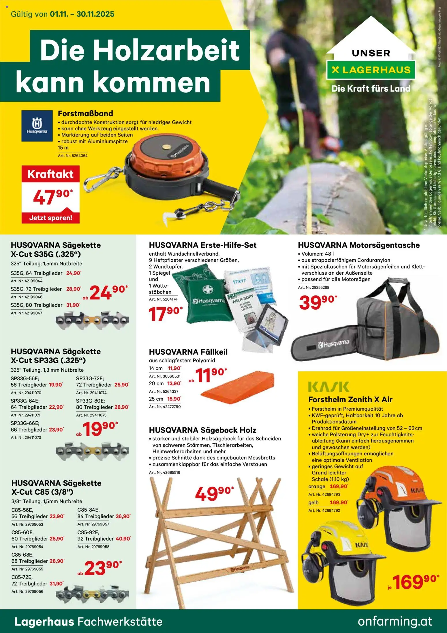 Lagerhaus Die Holzarbeit kann kommen gültig ab 01.11.2025 | Seite: 1 | Produkte: Gewicht, Spiegel