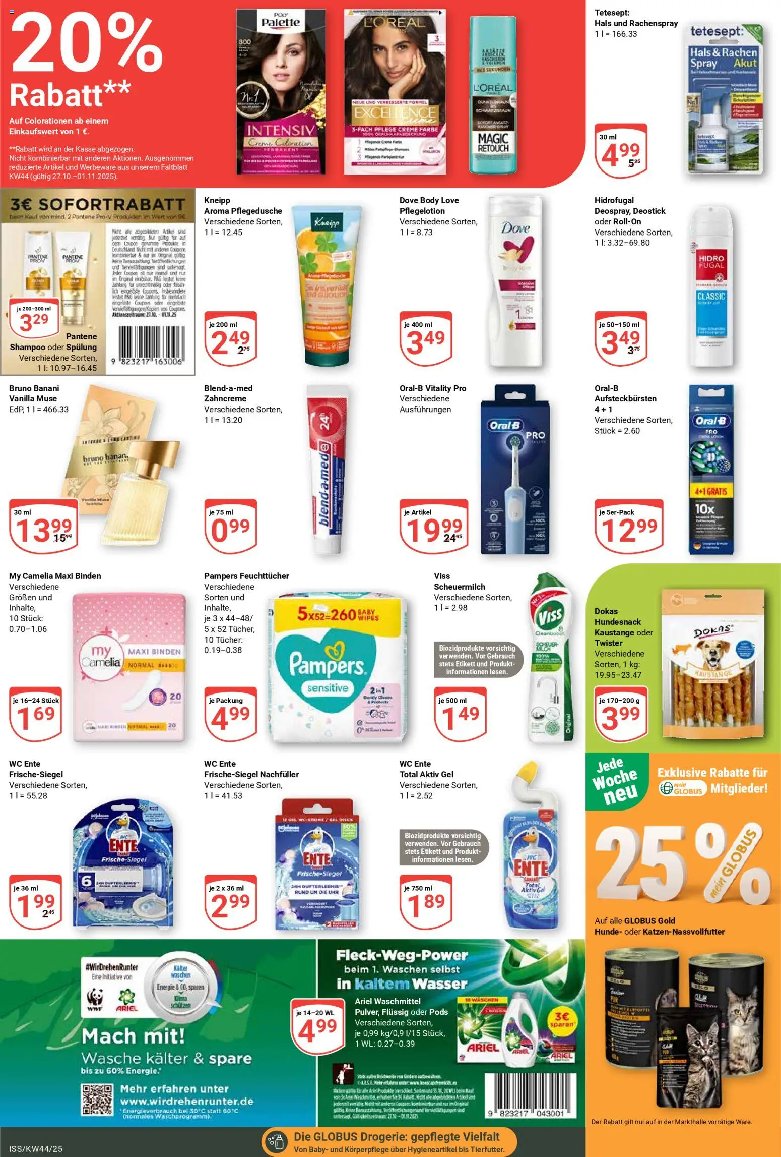 Globus Prospekt 	 – gültig ab 27.10.2025 | Seite: 21 | Produkte: Tisch, Creme, Wasser, Waschmittel