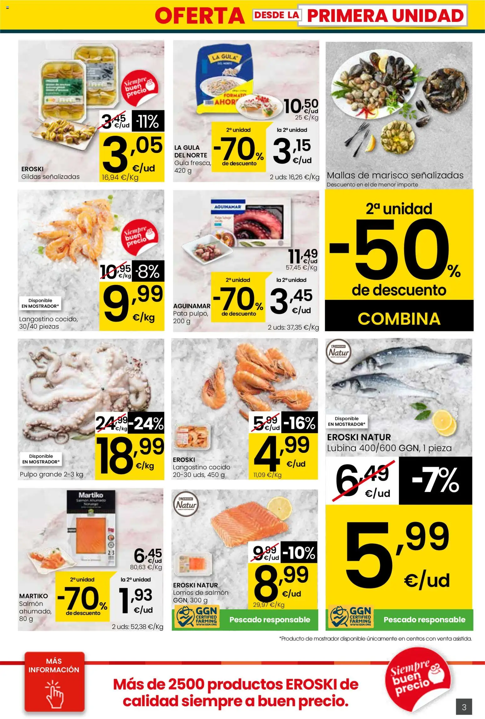 Eroski - Quieres ahorrar conmigo City │ válido desde el 26.03.2026 | Página: 3 | Productos: Pescado, Langostino