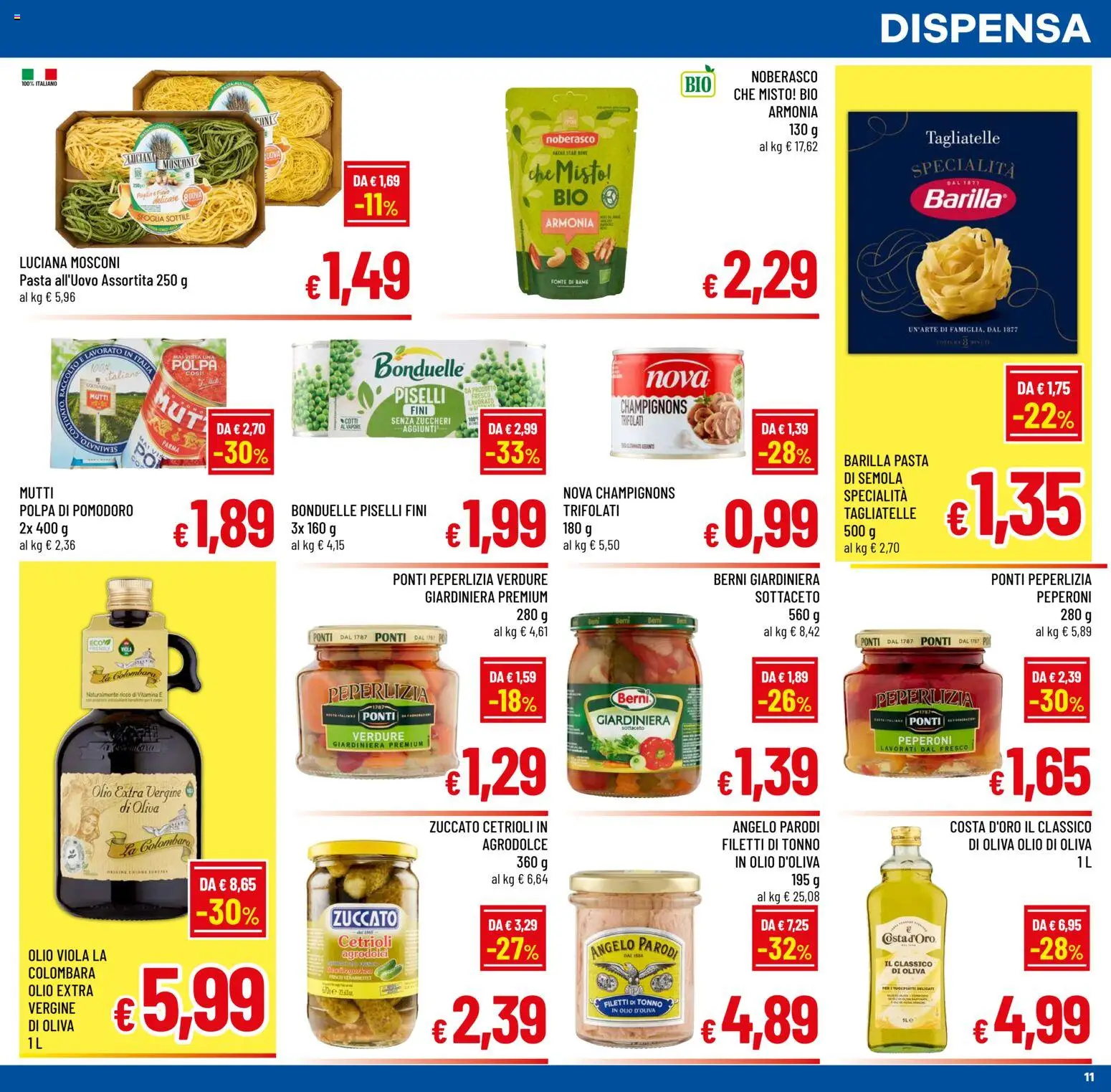 Volantino A&O del 02.01.2026 | Pagina: 11 | Prodotti: Peperoni, Olio, Tonno, Olio extra vergine