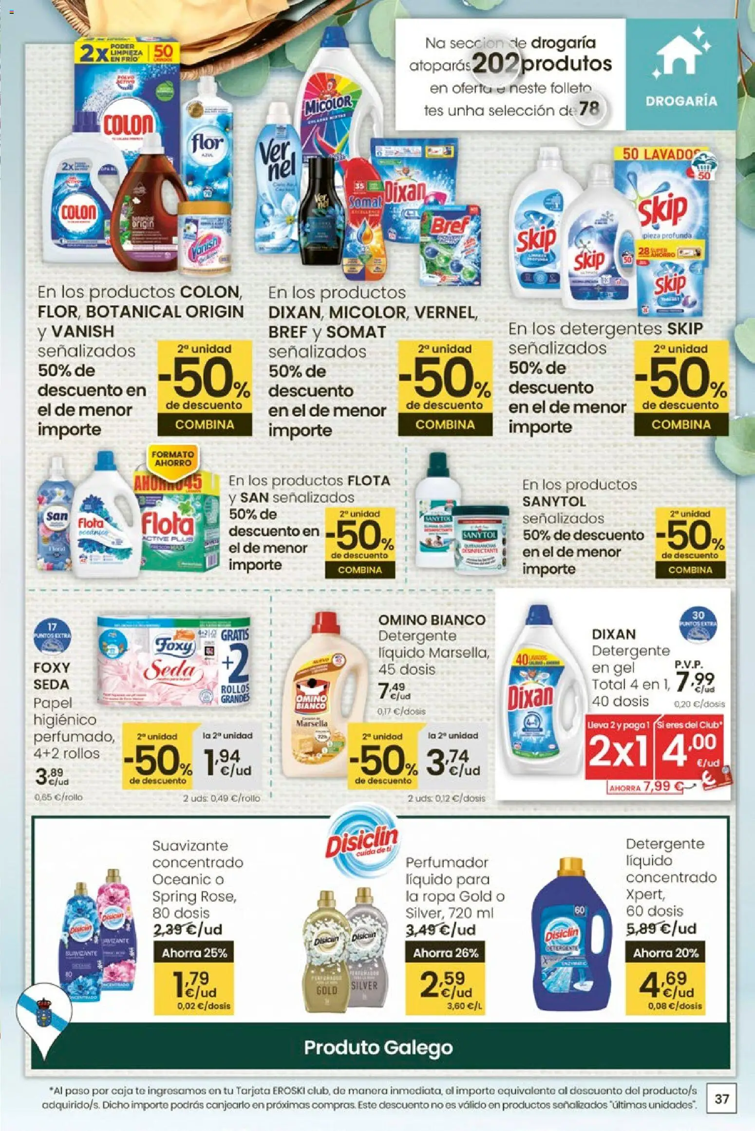 Eroski - Entroido do aforro │ válido desde el 29.01.2026 | Página: 37 | Productos: Té, Ropa, Suavizante, Caja