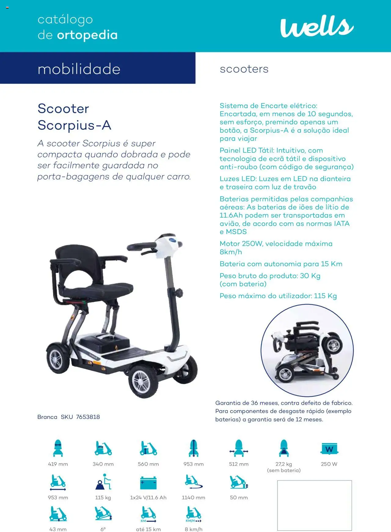 Well’s Catálogo de Ortopedia │ válido de 12.02.2024 | Página: 50 | Produtos: Bateria