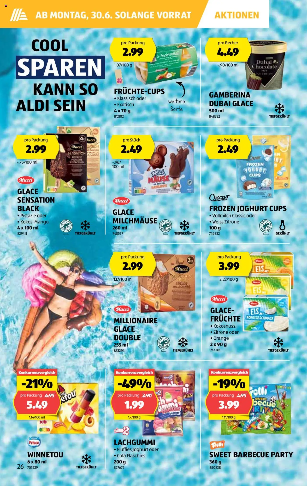 Aldi Aktionen ab 26.06.2025 | Seite: 27 | Produkte: Milch, Joghurt, Mango, Früchte