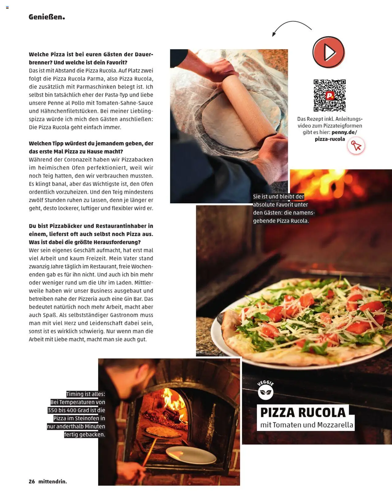 Penny  Kundenmagazin Sommer - gültig ab dem 13.06.2025 | Seite: 26 | Produkte: Tomaten, Pizza, Gin, Video