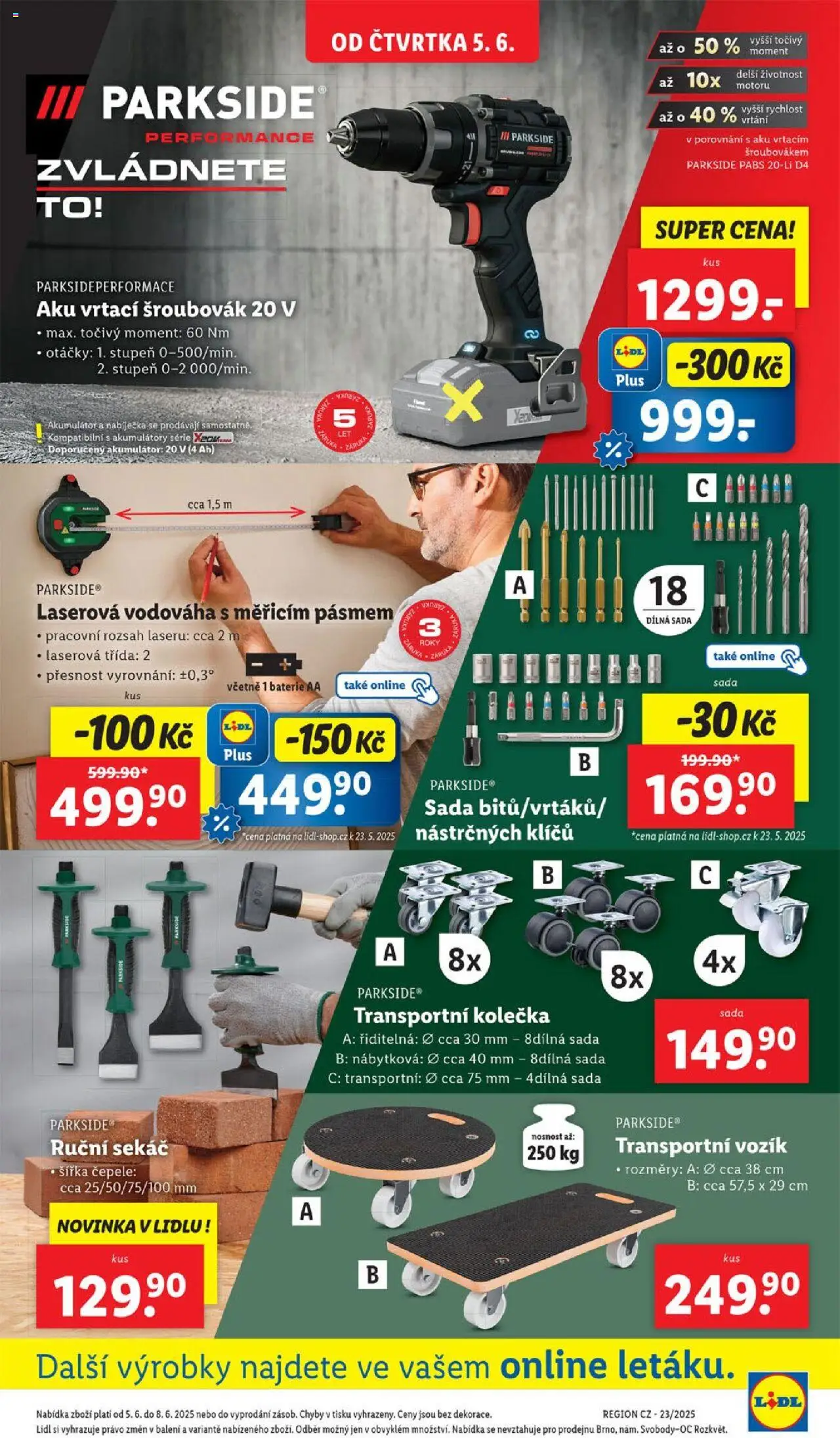 Lidl leták od 05.06.2025 | Strana: 43 | Produkty: Šroubovák, Baterie AA, Baterie, Laserová vodováha