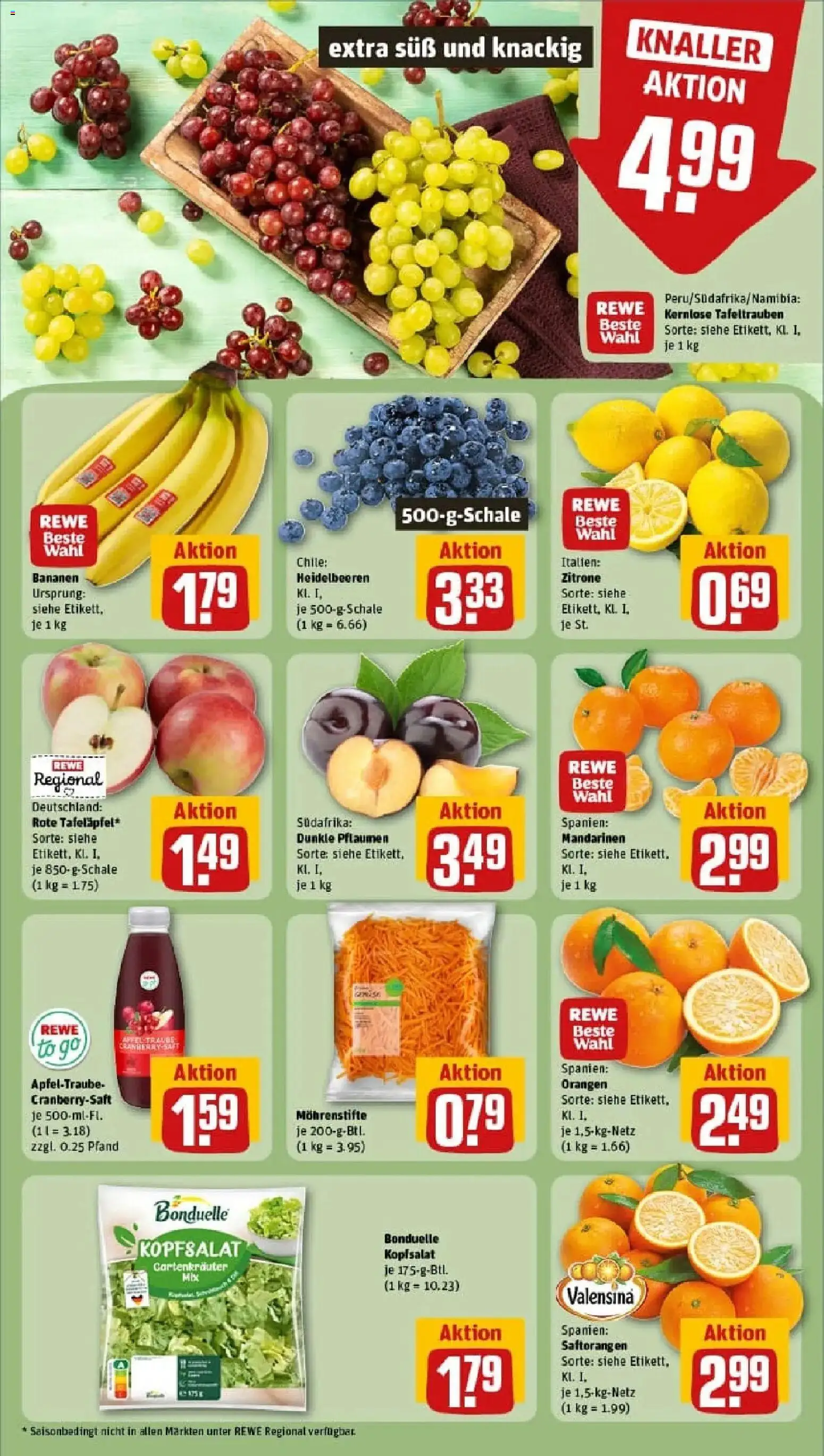 Rewe prospekt Grafenau	 – gültig ab 02.02.2026 | Seite: 8 | Produkte: Pflaumen, Orangen, Heidelbeeren, Zitrone