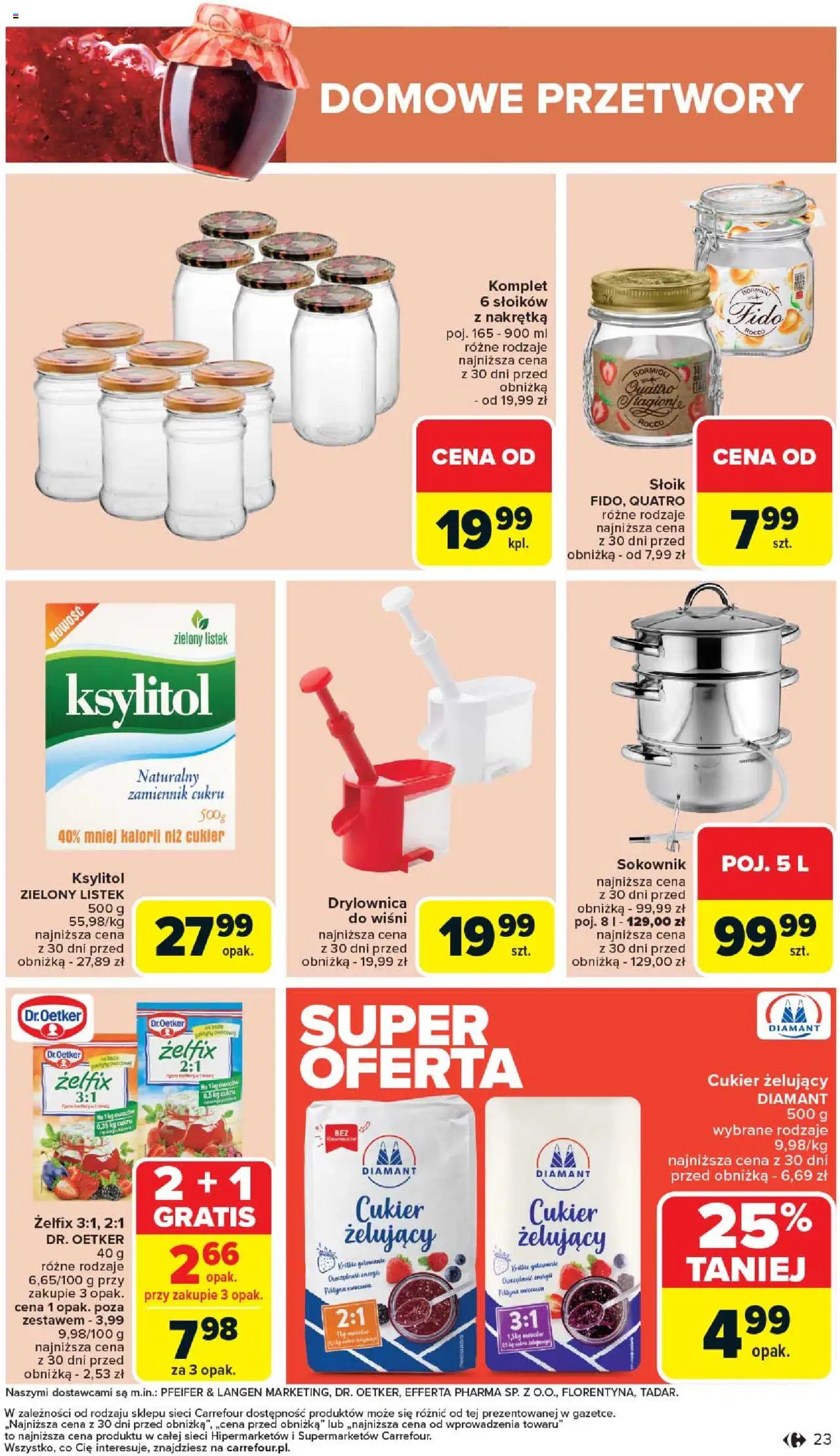 Carrefour Gazetka od 02.06.2025 | Strona: 25 | Produkty: Drylownica do wiśni, Ksylitol, Cukier żelujący, Sokownik