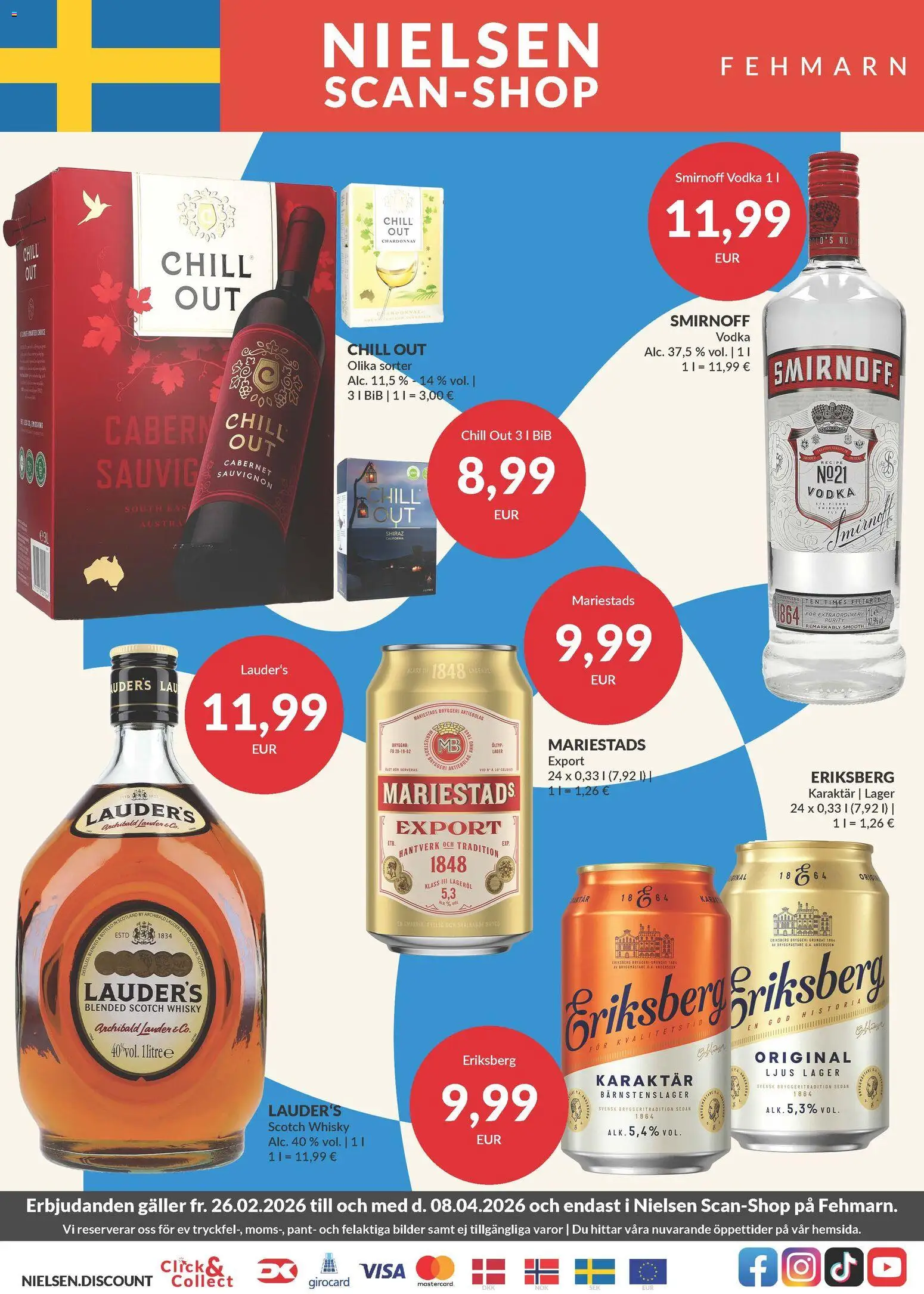 Nielsen Discount tilbudsavis – gyldig fra 26.02.2026 | Side: 13 | Produkter: Vodka, Whisky, Is