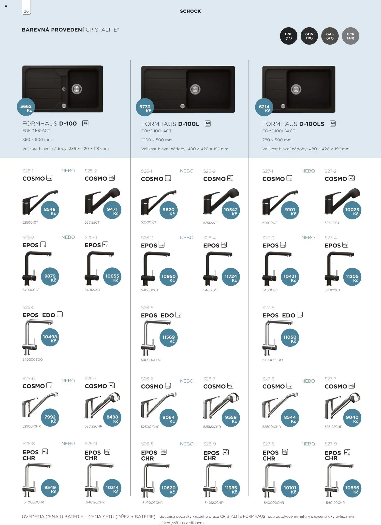 Möbelix leták - Shock od 01.01.2026 | Strana: 26 | Produkty: Dřez, Baterie