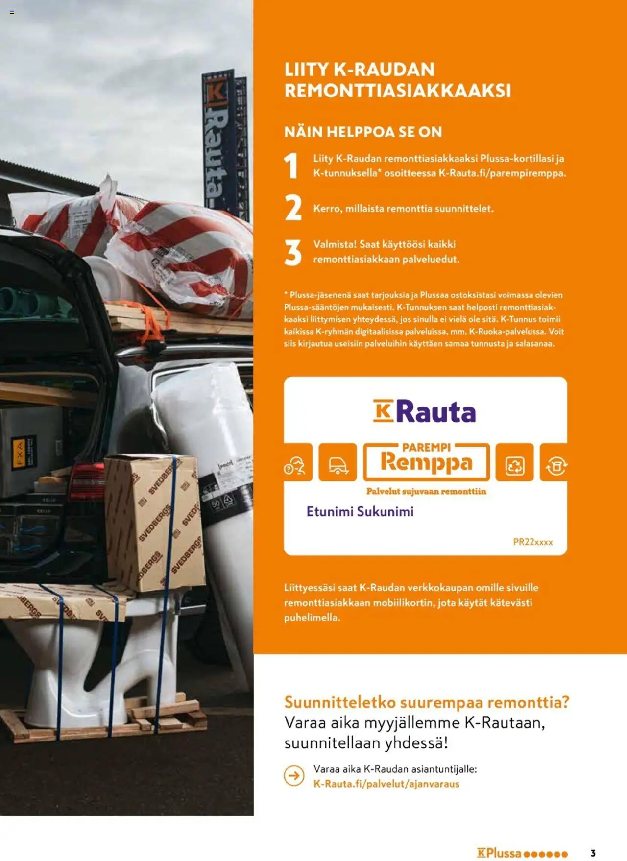 K-Rauta - K-Raudan palvelut sujuvaan remonttiin – voimassa 08.01.2024 alkaen | Sivu: 3