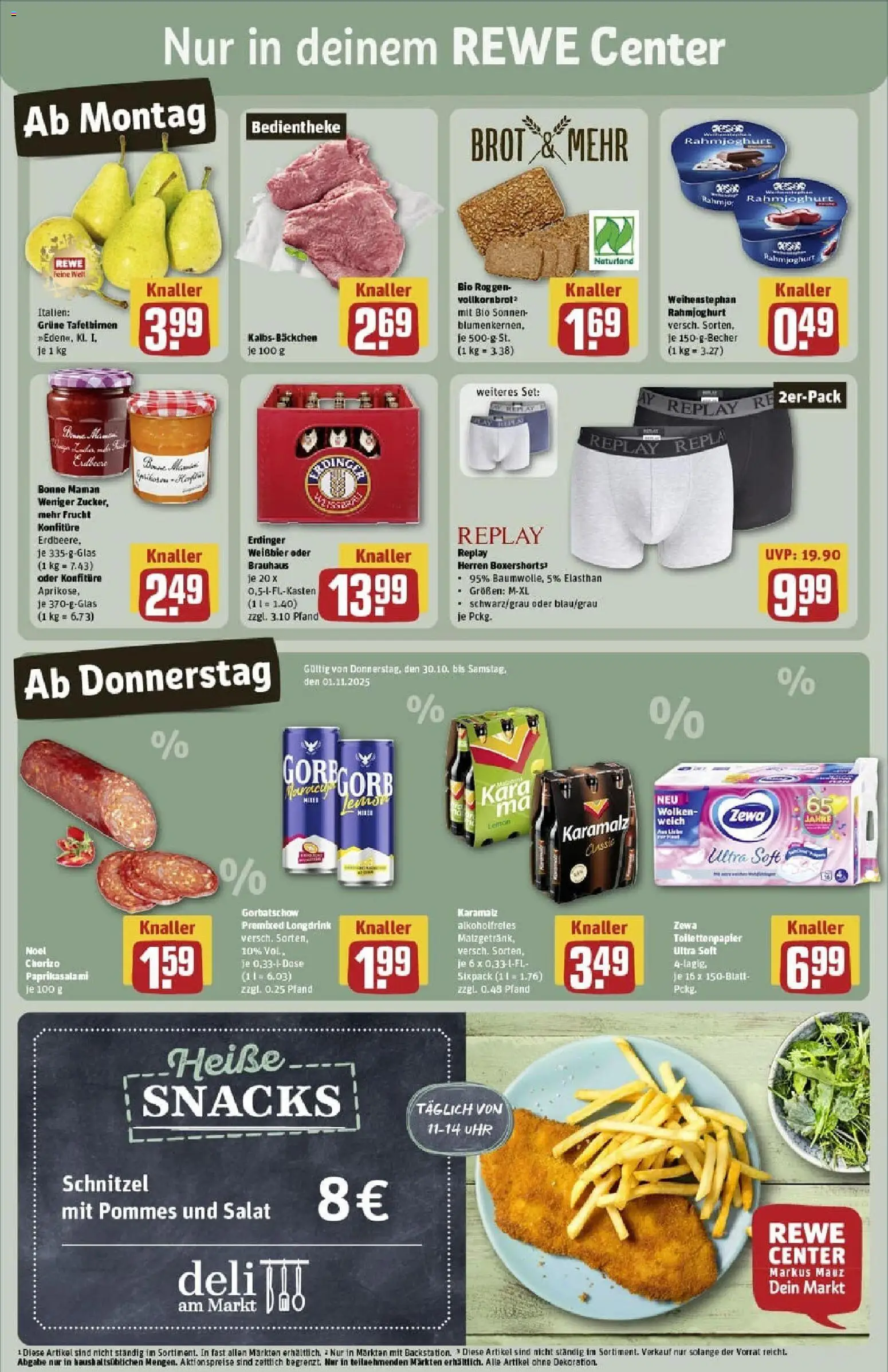 Rewe prospekt Weinheim	 – gültig ab 26.10.2025 | Seite: 5 | Produkte: Pommes, Boxer, Salat, Uhr