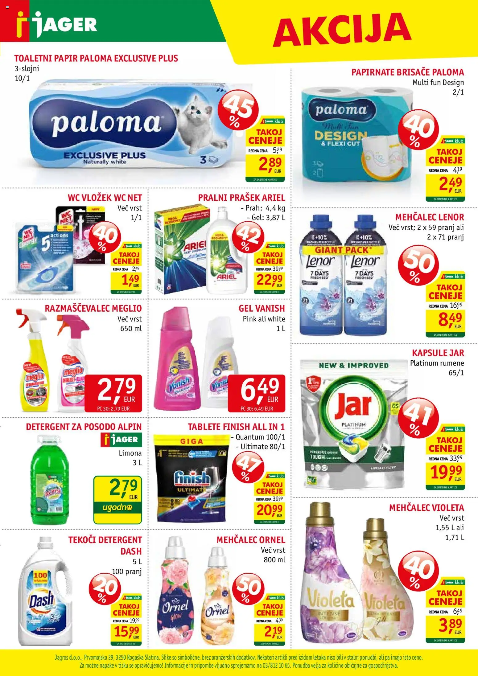 Novi Jager katalog ponudbe – veljaven od 26.11.2025 | Stran: 15 | Izdelki: Prašek, Pralni prašek, Toaletni papir, Limona