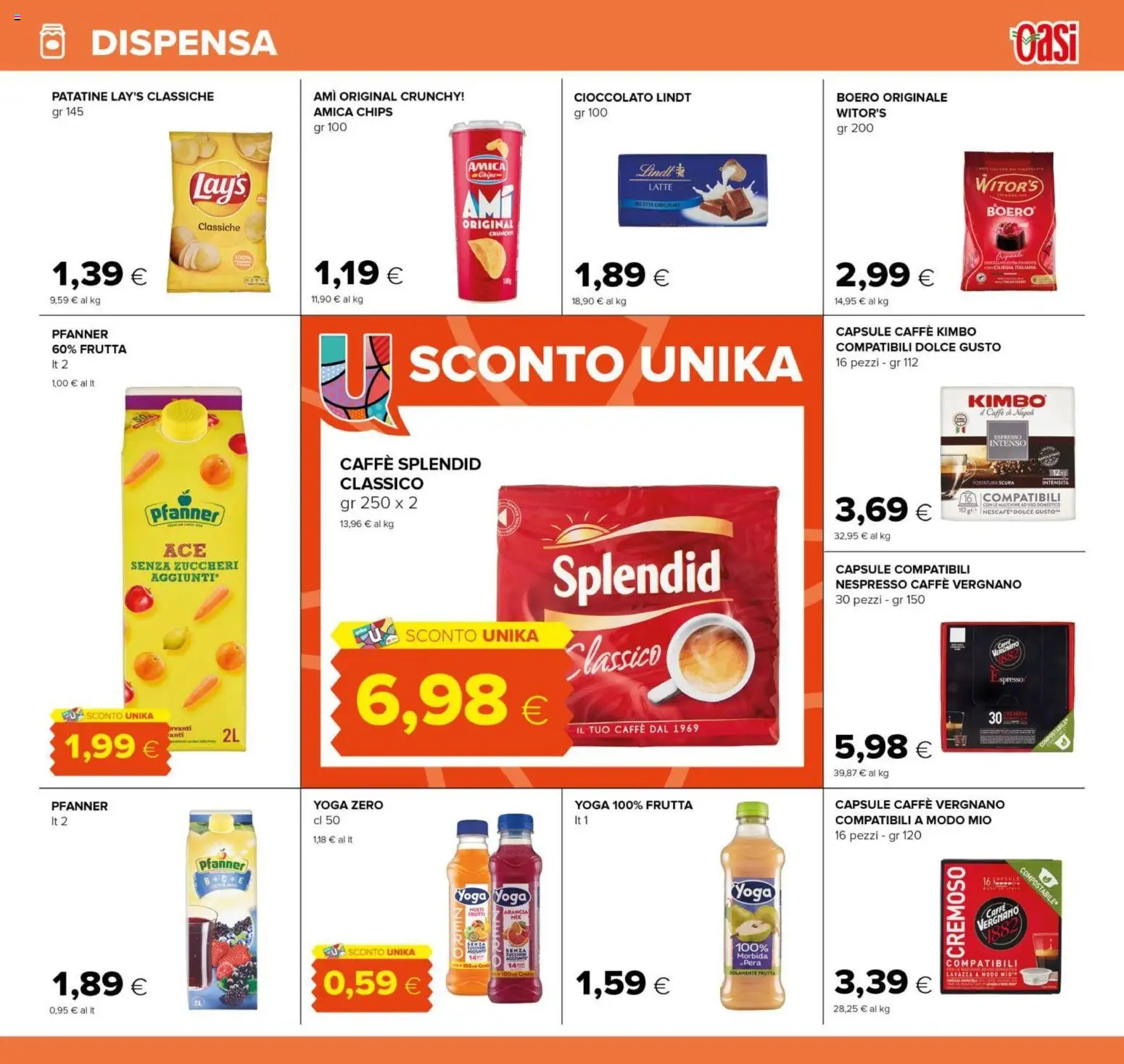 Volantino Oasi del 03.01.2026 | Pagina: 15 | Prodotti: Patatine, Latte, Pera, Lavazza