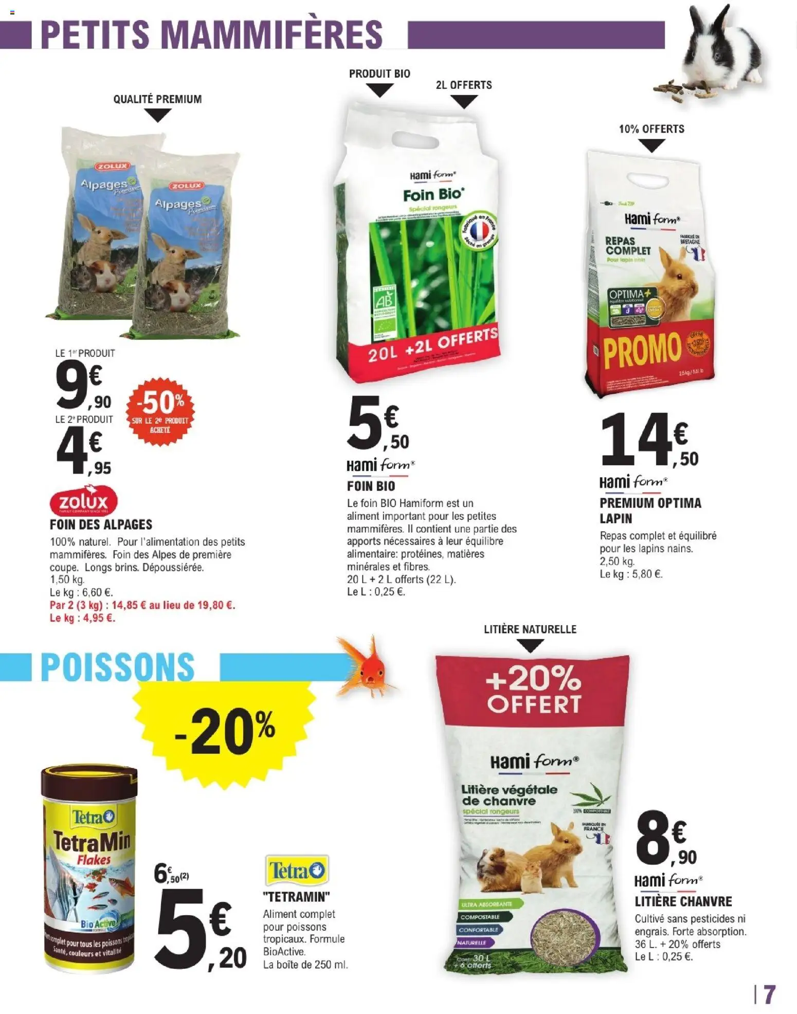 {H1} | Page: 7 | Produits: Lapin, Litière