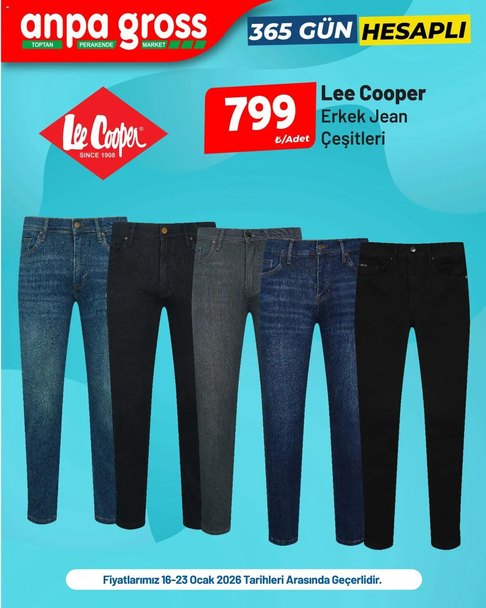Anpa Gross İndirim Azimuth, Lee Cooper - 16.01.2026 tarihinden itibaren geçerlidir | Sayfa: 4 | Ürünler: Ocak