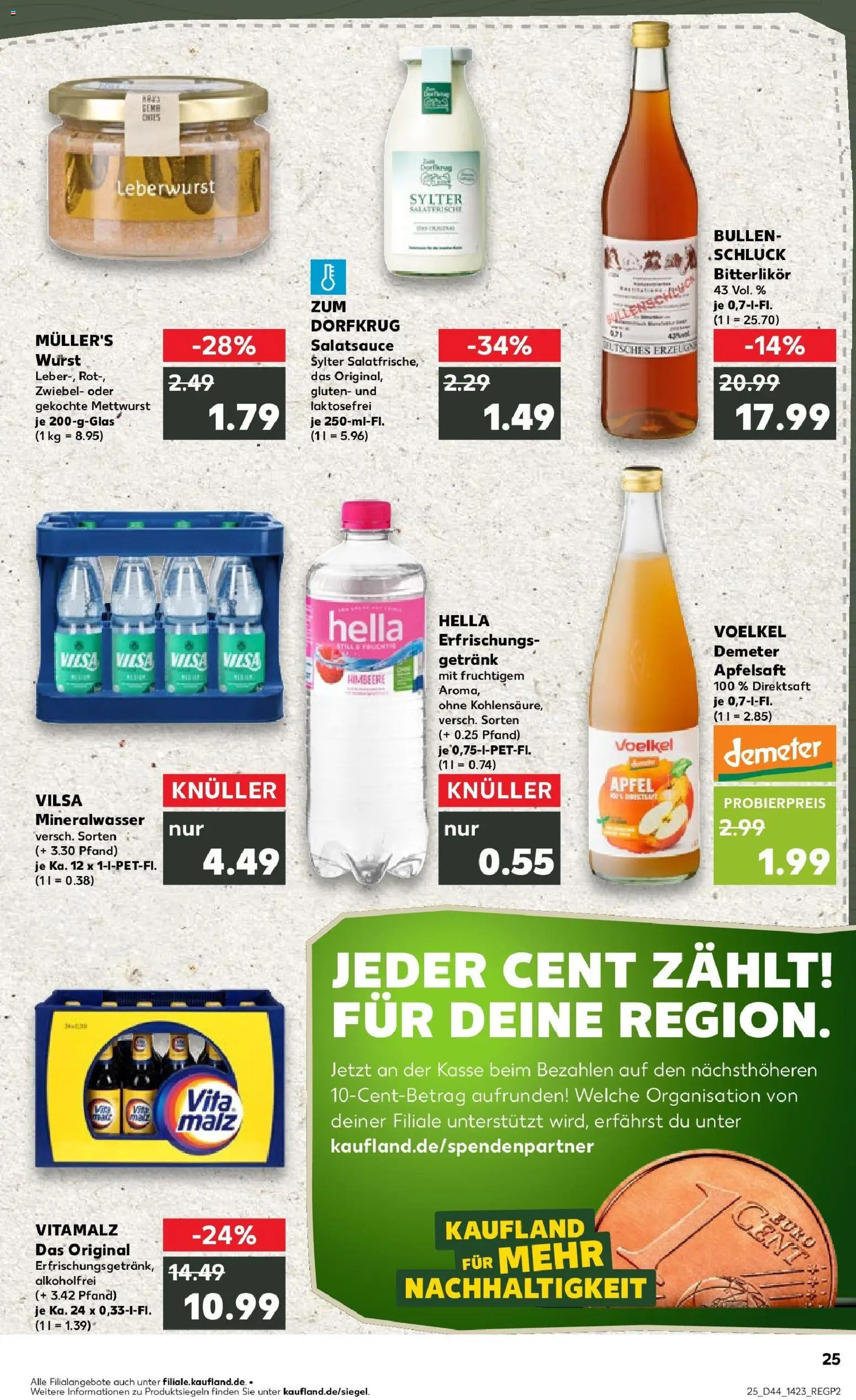 Kaufland prospekt Cloppenburg	 – gültig ab 30.10.2025 | Seite: 25 | Produkte: Mineralwasser, Apple, Hella, Himbeere