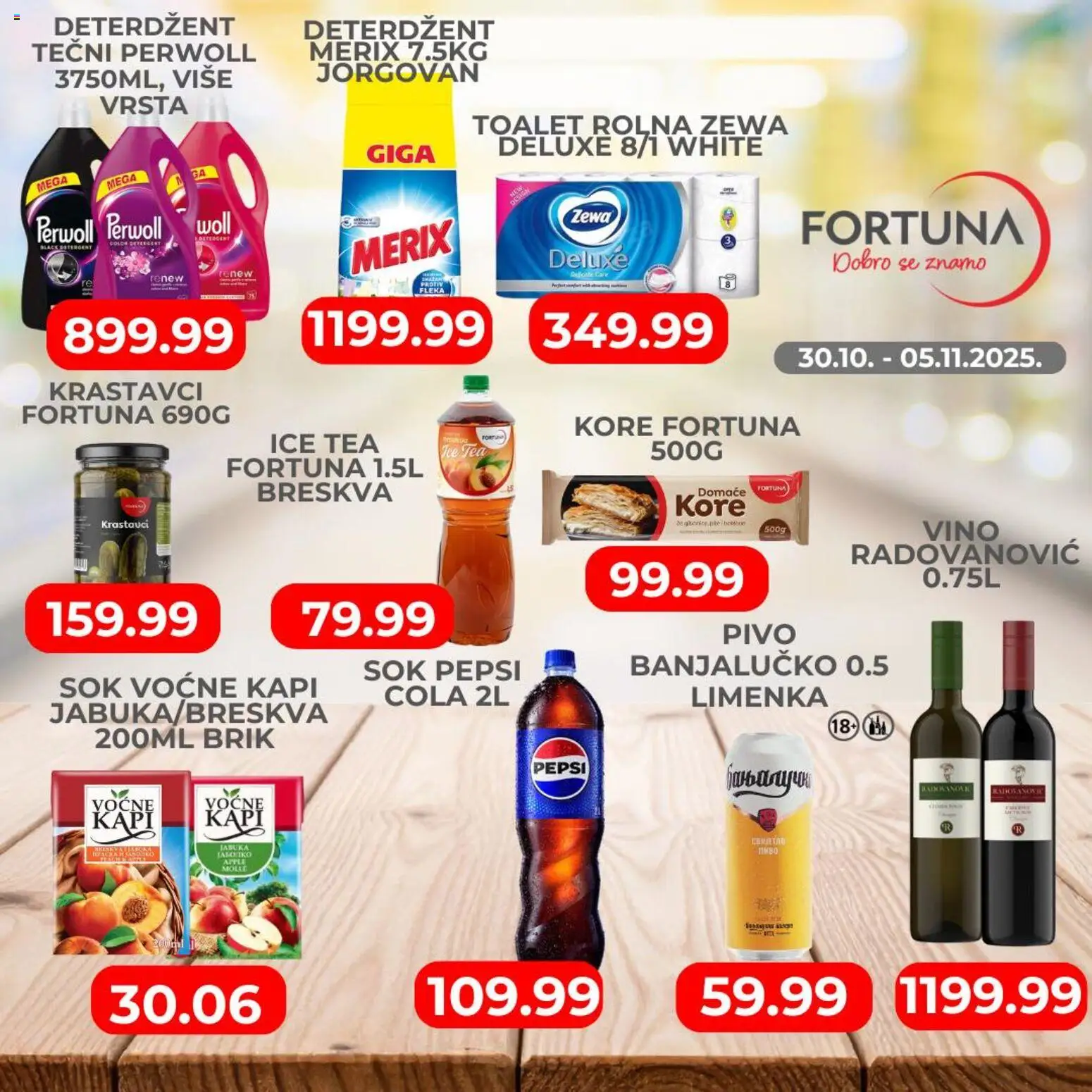 Fortuna Market katalog - važi od 30.10.2025 | Strana: 2 | Proizvode: Deterdžent, Perwoll, Sok, Breskva