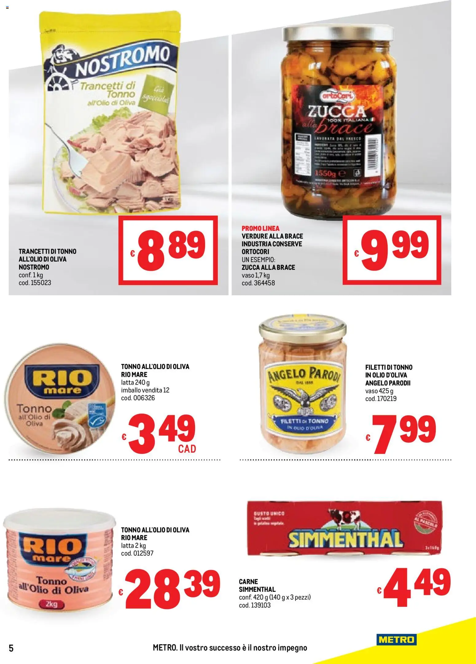 Volantino Metro del 06.11.2025 | Pagina: 5 | Prodotti: Olio, Zucca, Tonno, Vaso