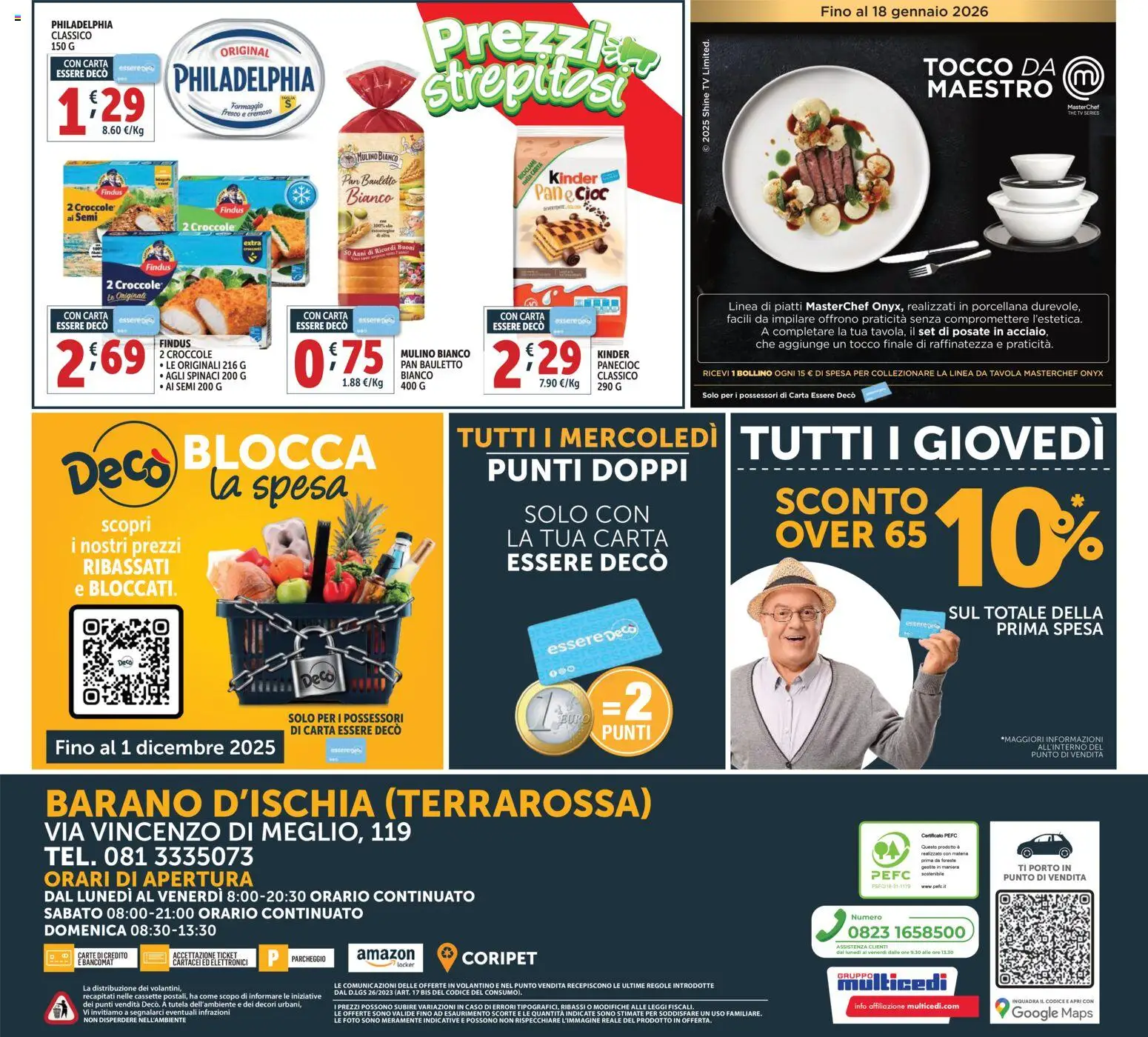 Volantino Decò del 28.10.2025 | Pagina: 20 | Prodotti: Posate, Pane, Formaggio, The