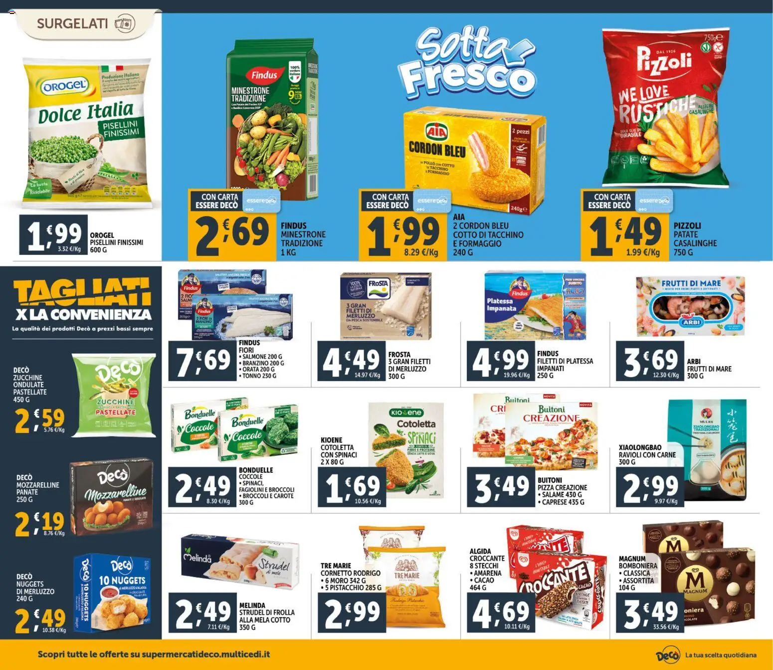 Volantino Decò del 23.02.2026 | Pagina: 8 | Prodotti: Pollo, Merluzzo, Carote, Pesca