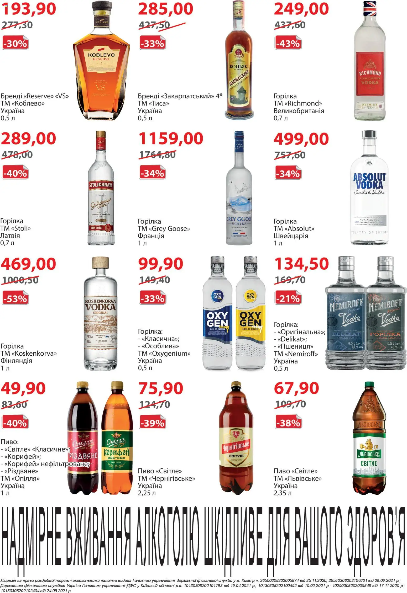Мегамаркет Kаталог - дійснийкції з 04.11.2025 | Сторінка: 18 | Товари: Пиво, Горілка, Коньяк