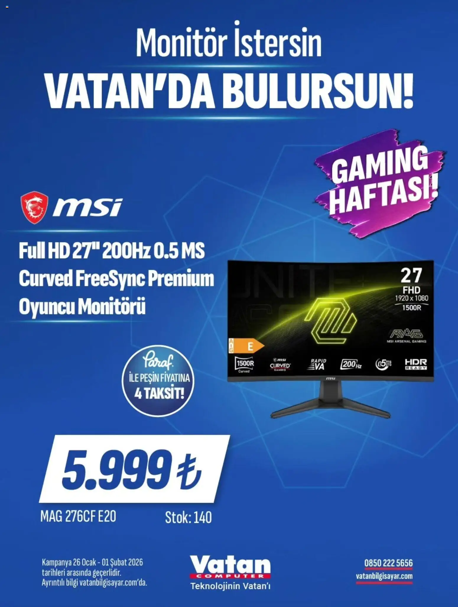 Vatan Bilgisayar İndirim - 26.01.2026 tarihinden itibaren geçerlidir | Sayfa: 26 | Ürünler: Monitör, Oyuncu, Ocak