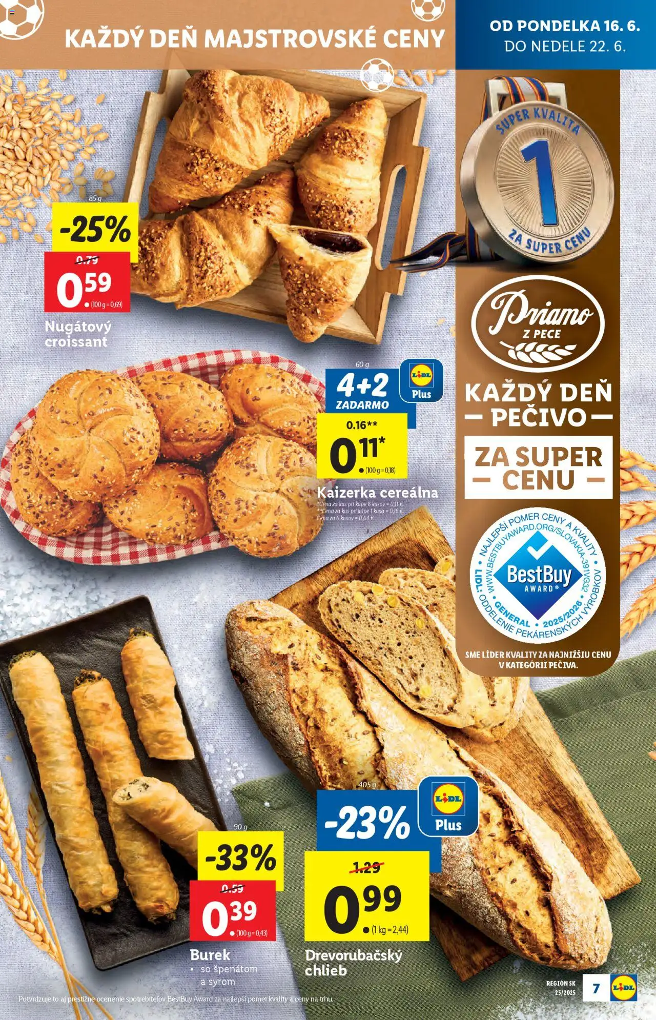 Lidl leták │ platný od 16.06.2025 | Strana: 11 | Produkty: Chlieb, Croissant