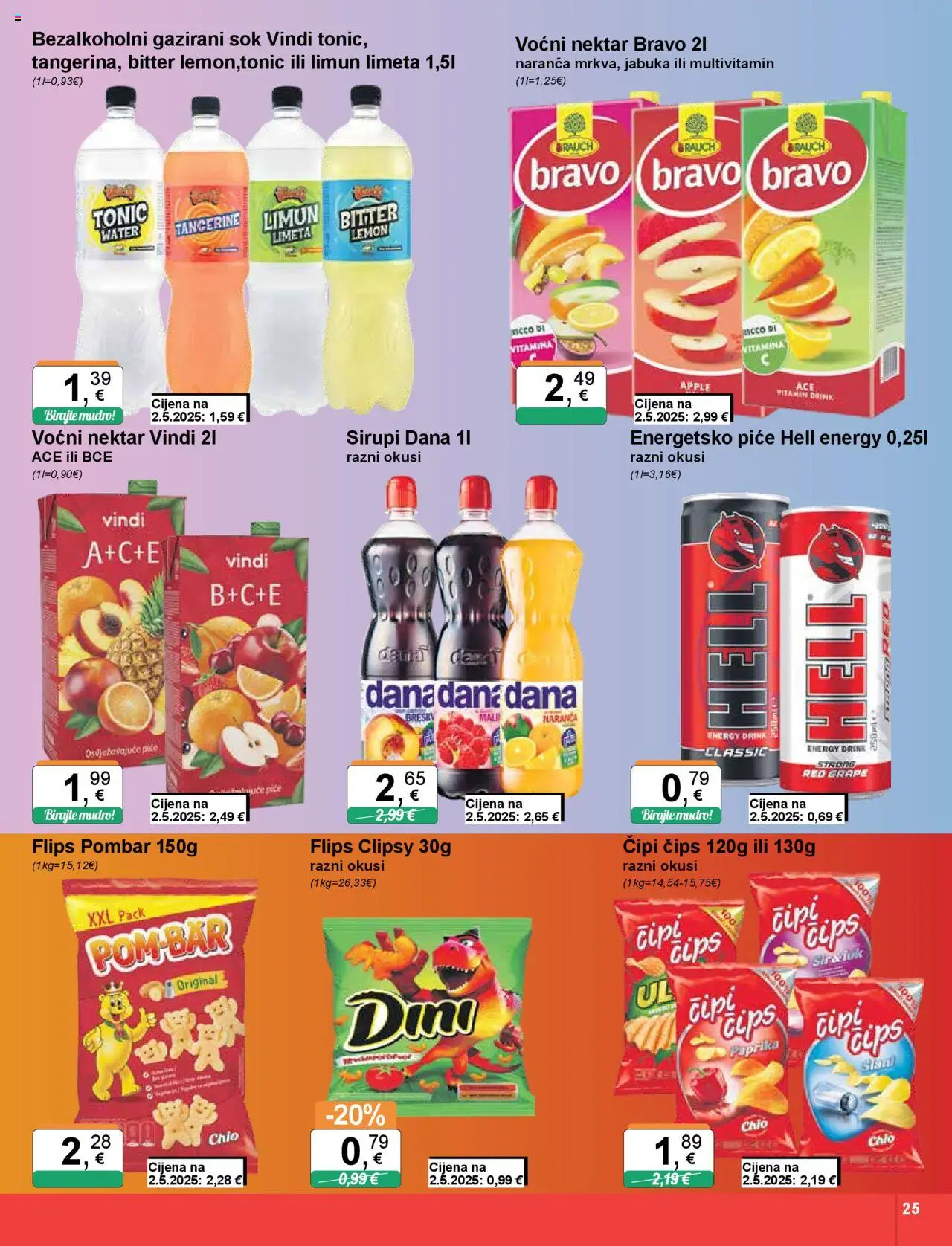 KTC katalog | vrijedi od 28.08.2025 | Stranica: 25 | Proizvodi: Flips, Sir, Sok, Čips