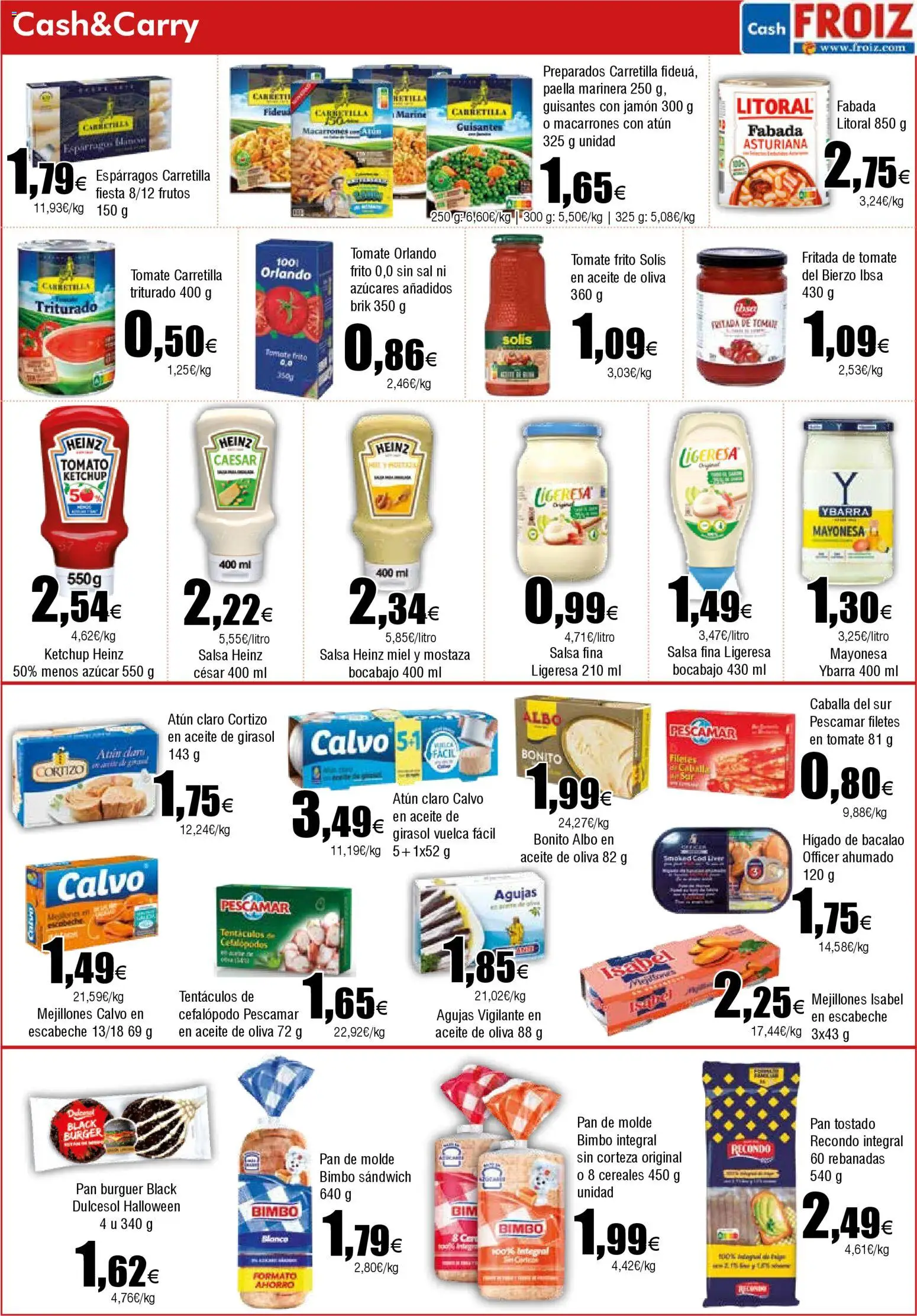 Froiz - Folleto Cash │ válido desde el 21.10.2025 | Página: 3 | Productos: Aceite, Pan, Jamón, Cereales