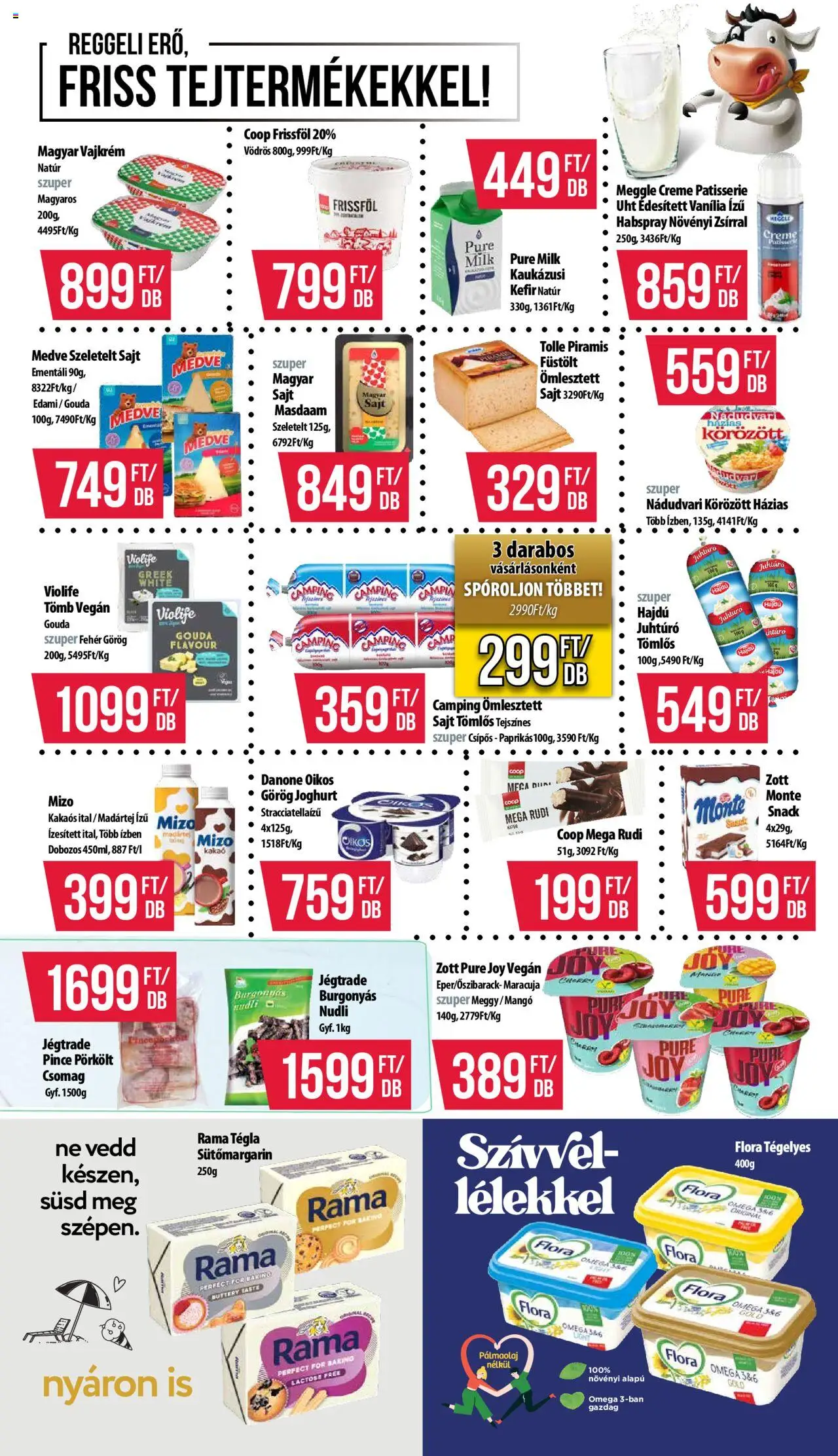 COOP akciós ujság - amely érvényes a következő dátumtól: 17.07.2025 | Oldal: 4 | Termékek: Kefir, Gouda, Vajkrém, Mangó