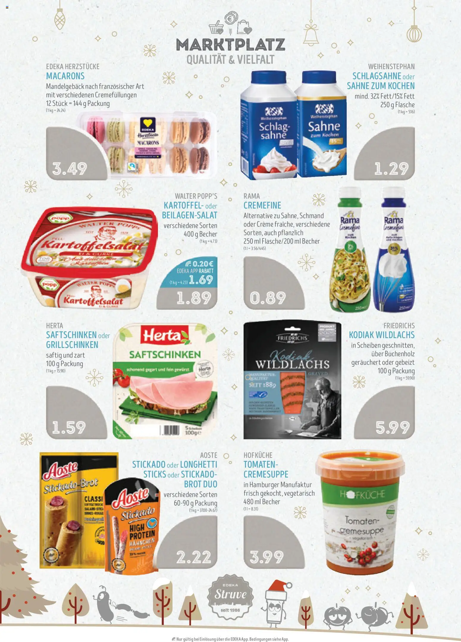 Edeka Struve Prospekt 	 – gültig ab 22.12.2025 | Seite: 9 | Produkte: Hahnchen, Rama, Tomaten, Sahne