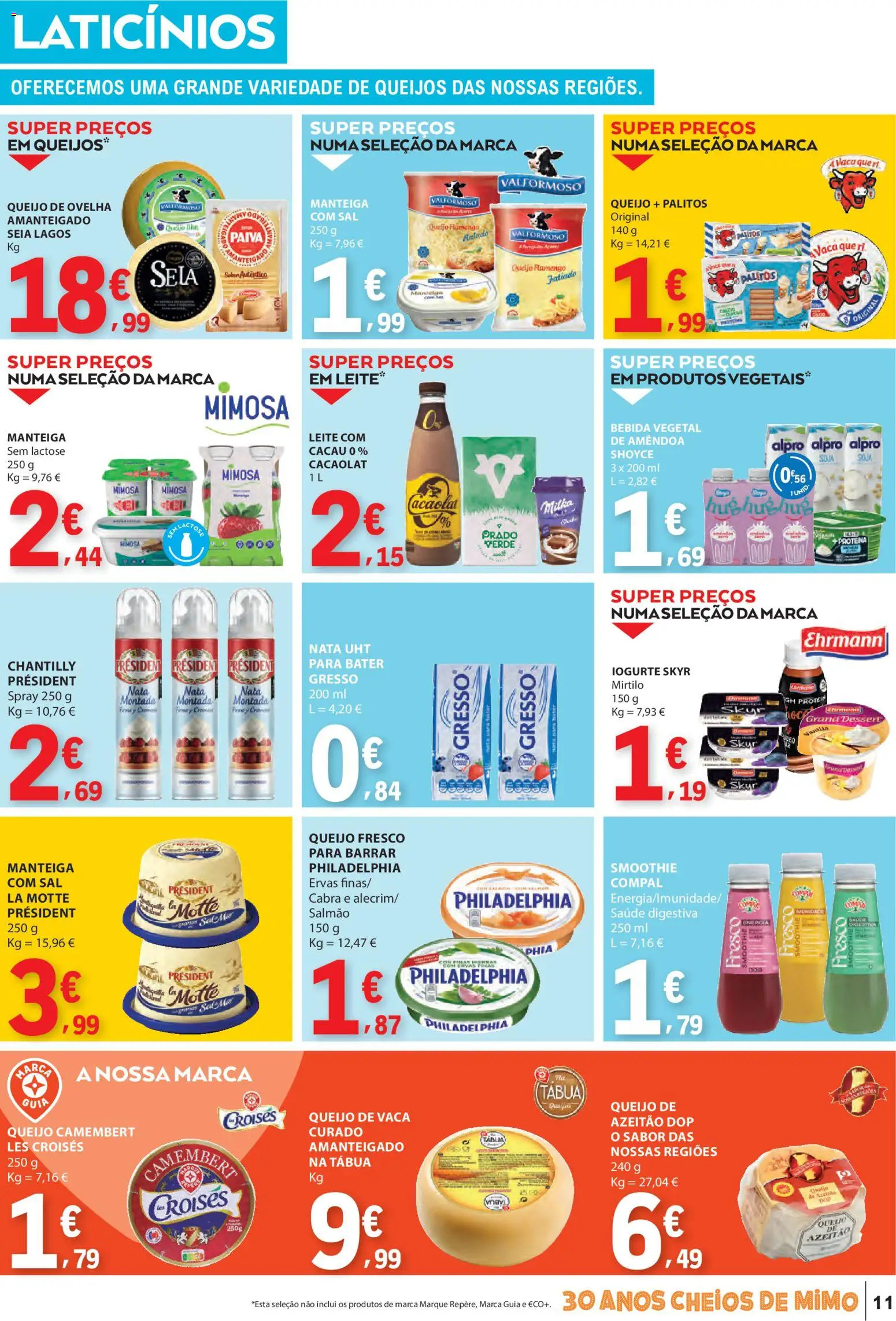 E.Leclerc folheto │ válido de 12.03.2026 | Página: 11 | Produtos: Leite, Queijo, Iogurte, Proteina